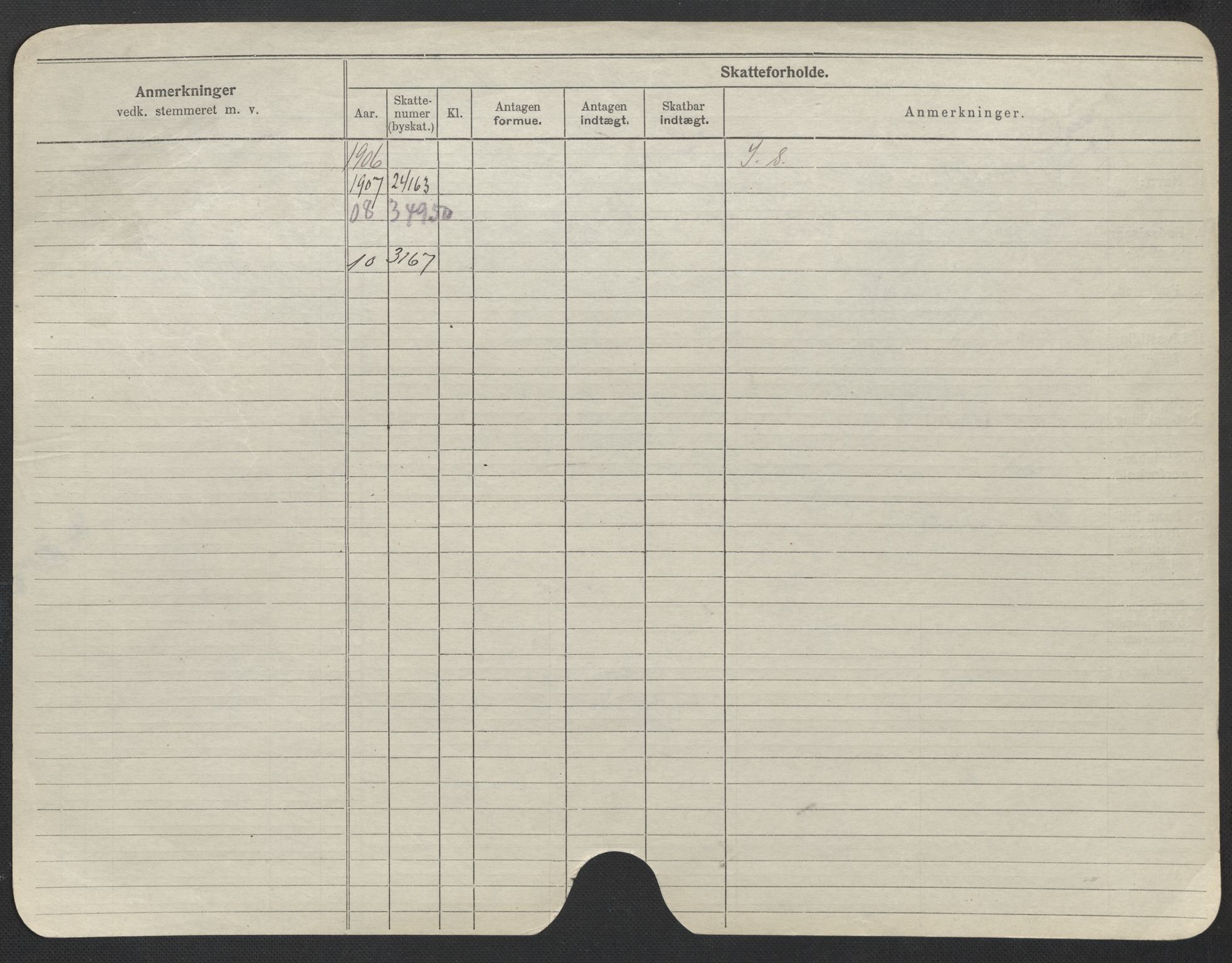 Oslo folkeregister, Registerkort, AV/SAO-A-11715/F/Fa/Fac/L0022: Kvinner, 1906-1914, p. 1073b