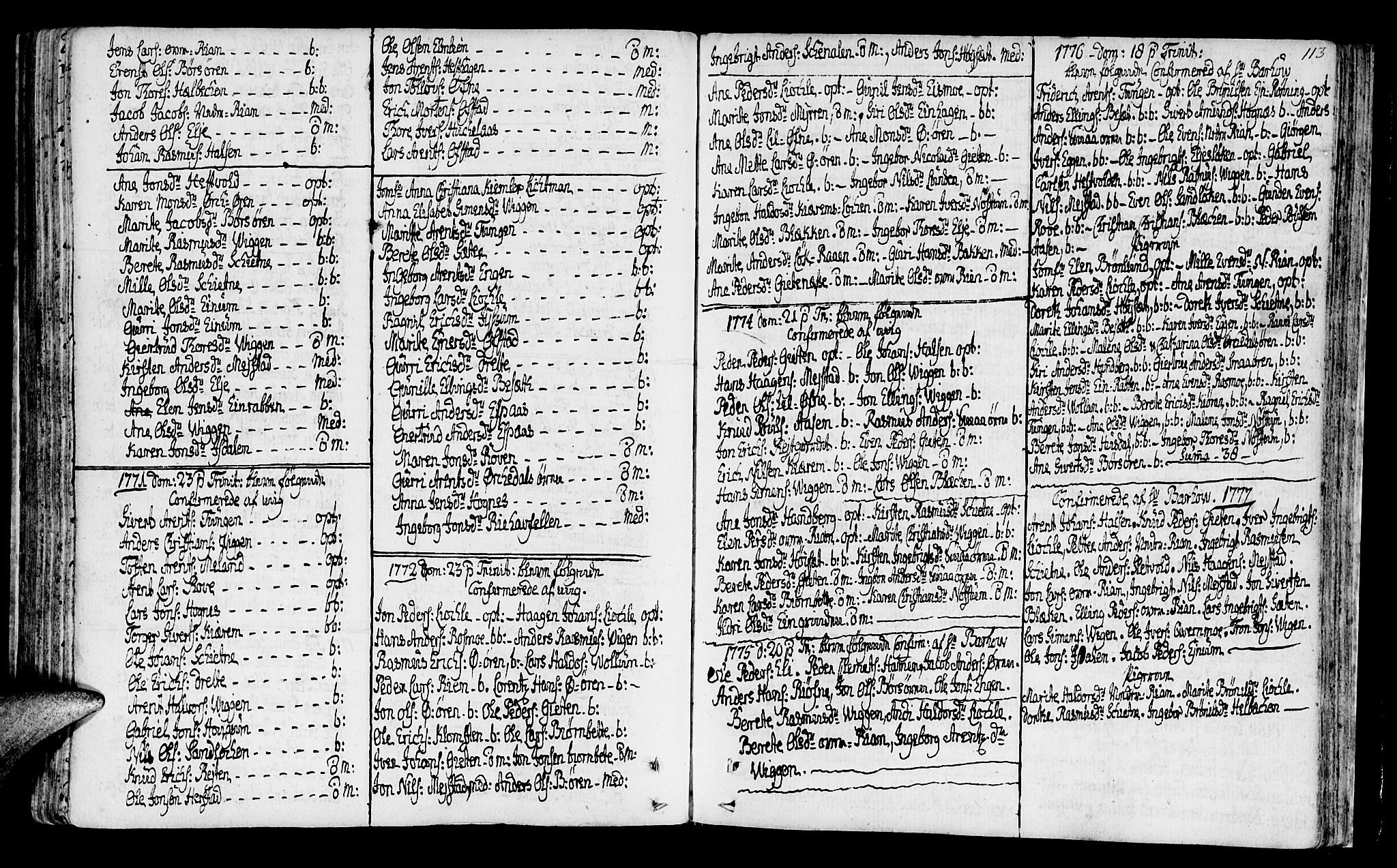 Ministerialprotokoller, klokkerbøker og fødselsregistre - Sør-Trøndelag, SAT/A-1456/665/L0768: Parish register (official) no. 665A03, 1754-1803, p. 113