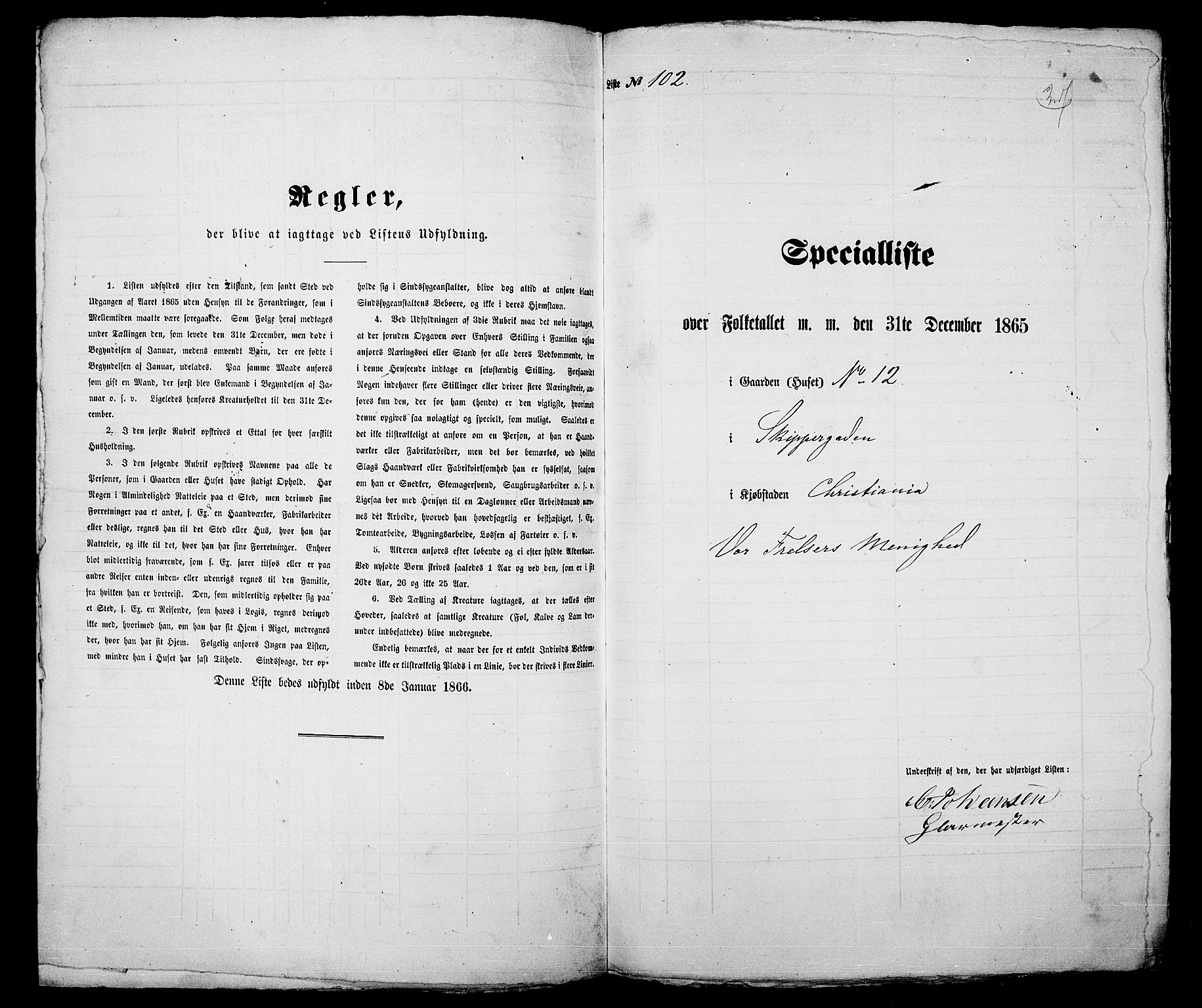 RA, 1865 census for Kristiania, 1865, p. 351