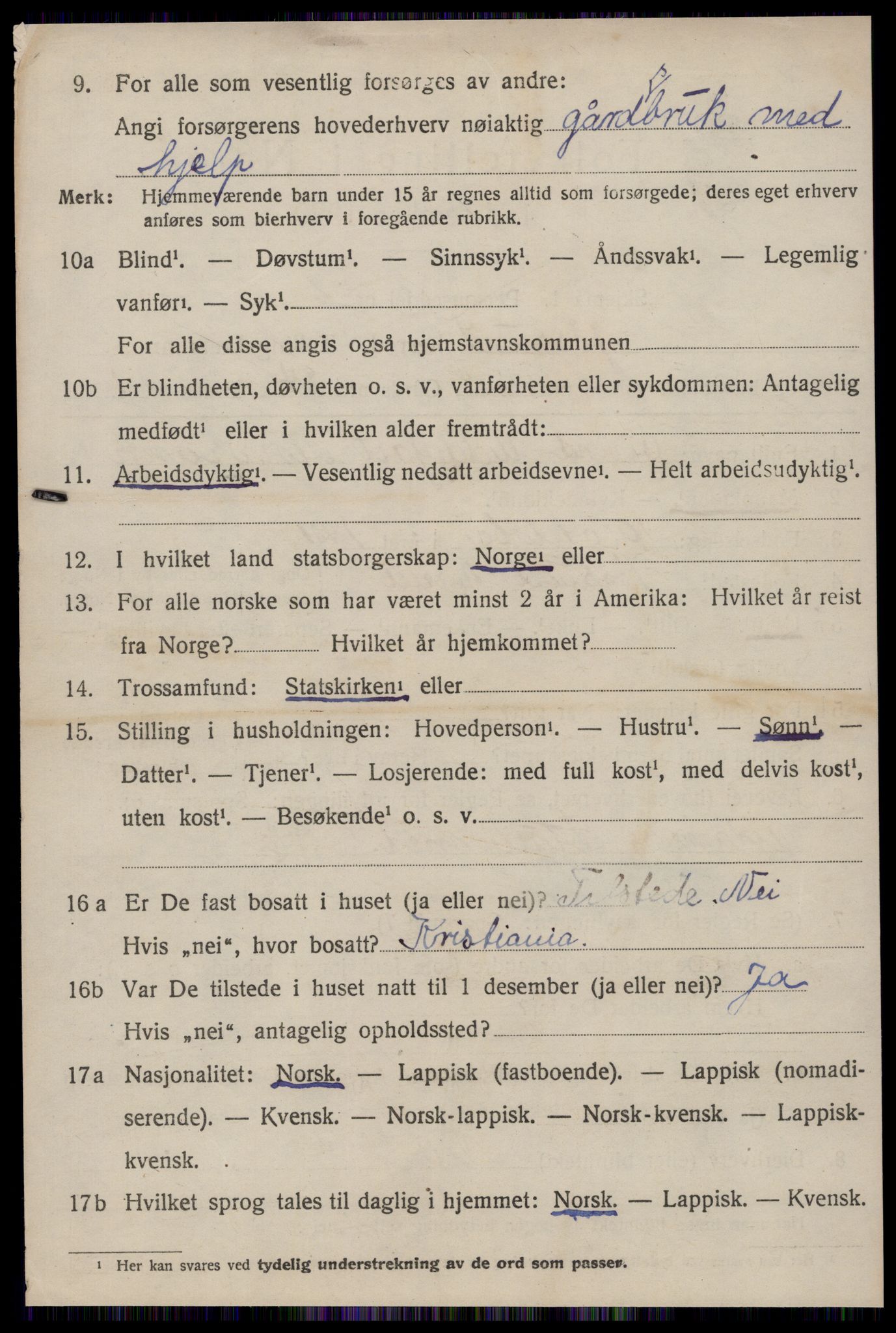 SAT, 1920 census for Jøssund, 1920, p. 3951