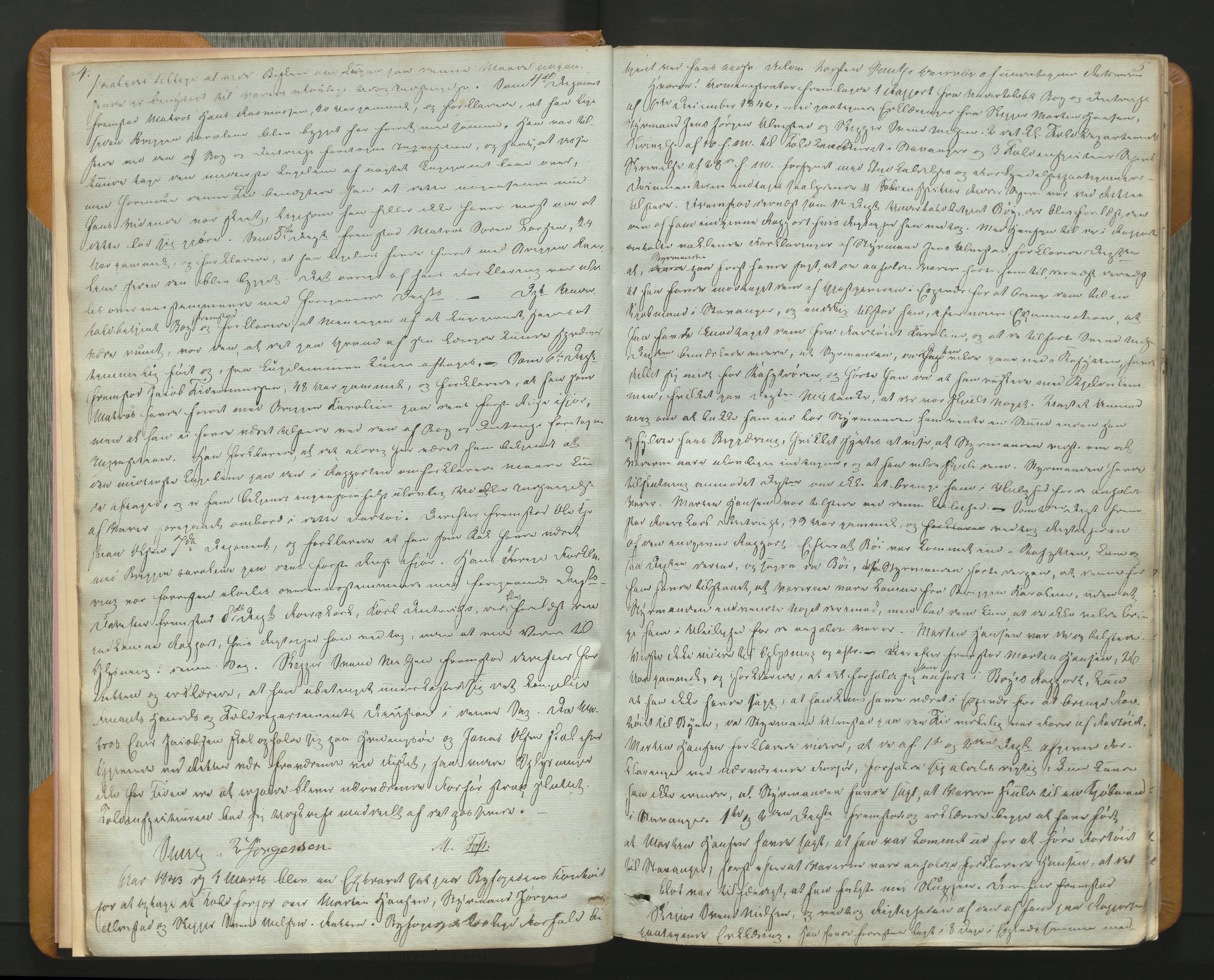 Stavanger byfogd, AV/SAST-A-101408/001/3/30/30BA/L0055: Bytingprotkoll, 1843-1847, p. 4-5