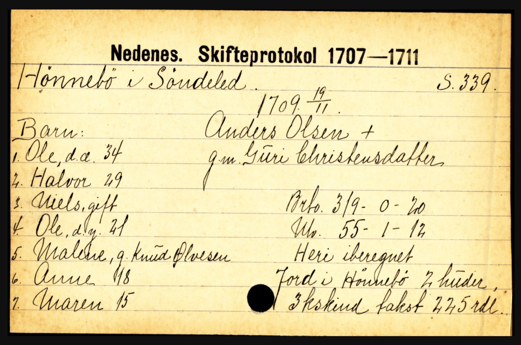 Nedenes sorenskriveri før 1824, AV/SAK-1221-0007/H, p. 13473