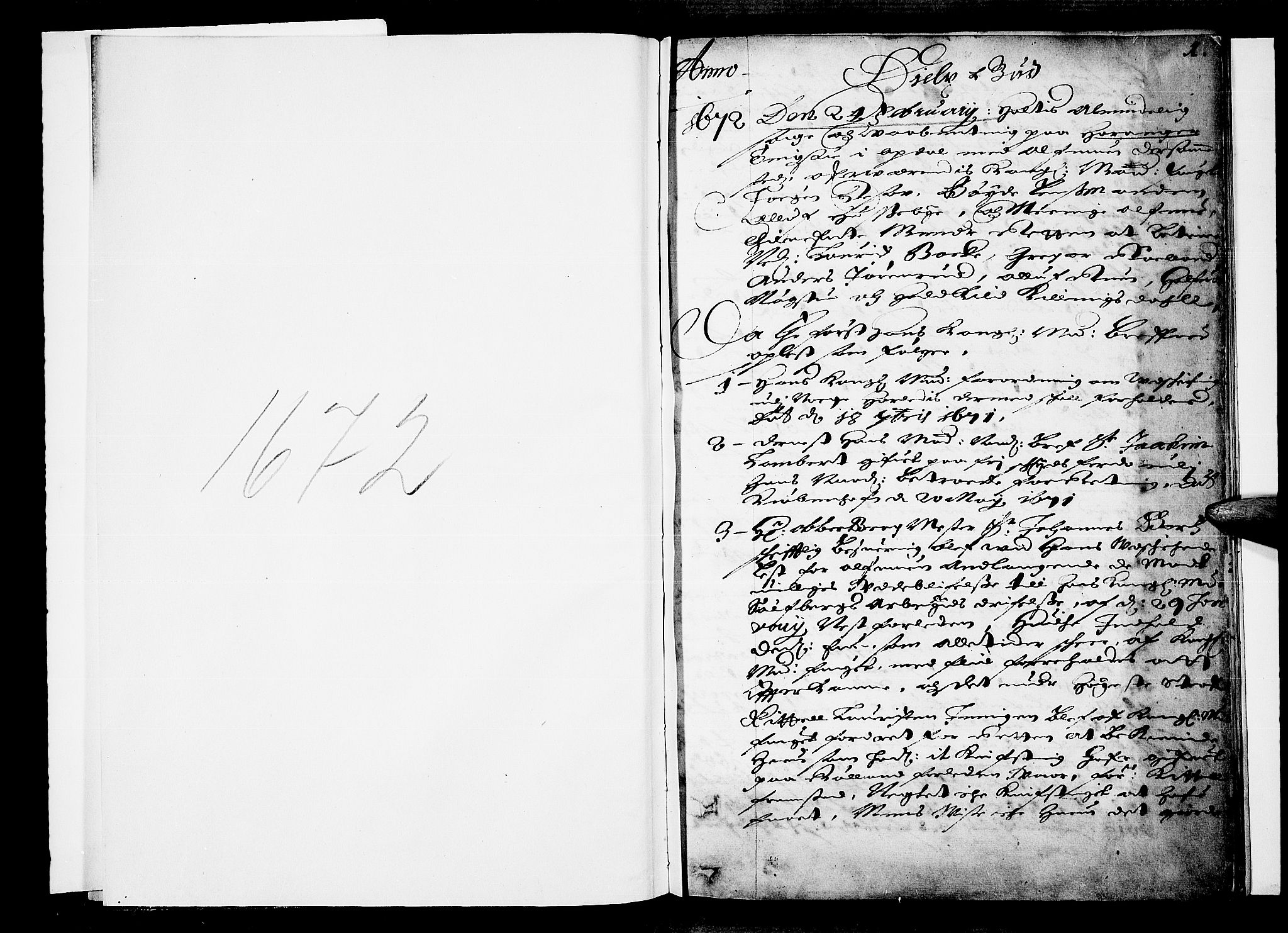 Numedal og Sandsvær sorenskriveri, SAKO/A-128/F/Fa/Faa/L0006: Tingbøker, 1672, p. 0b-1a