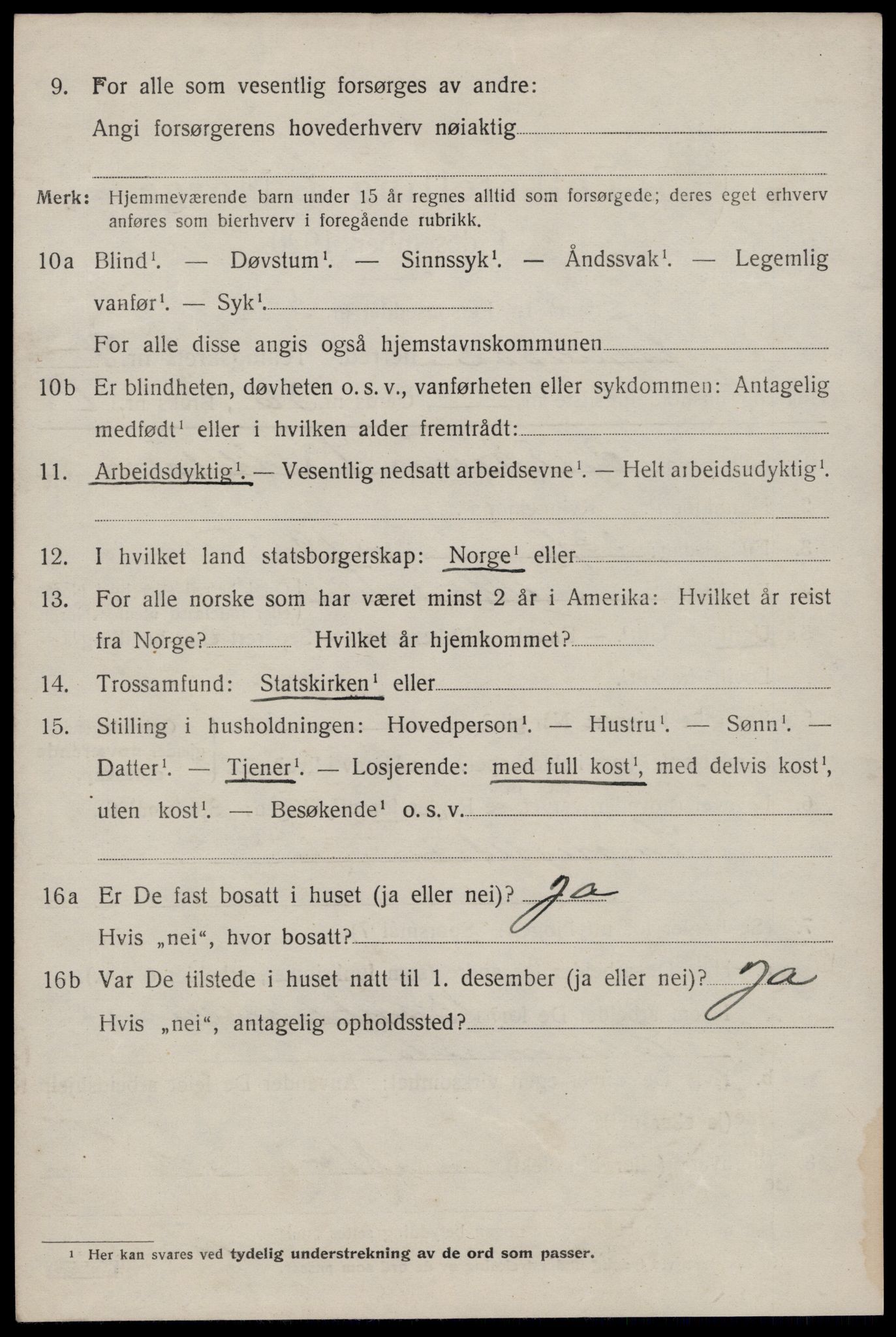 SAKO, 1920 census for Fyresdal, 1920, p. 3316