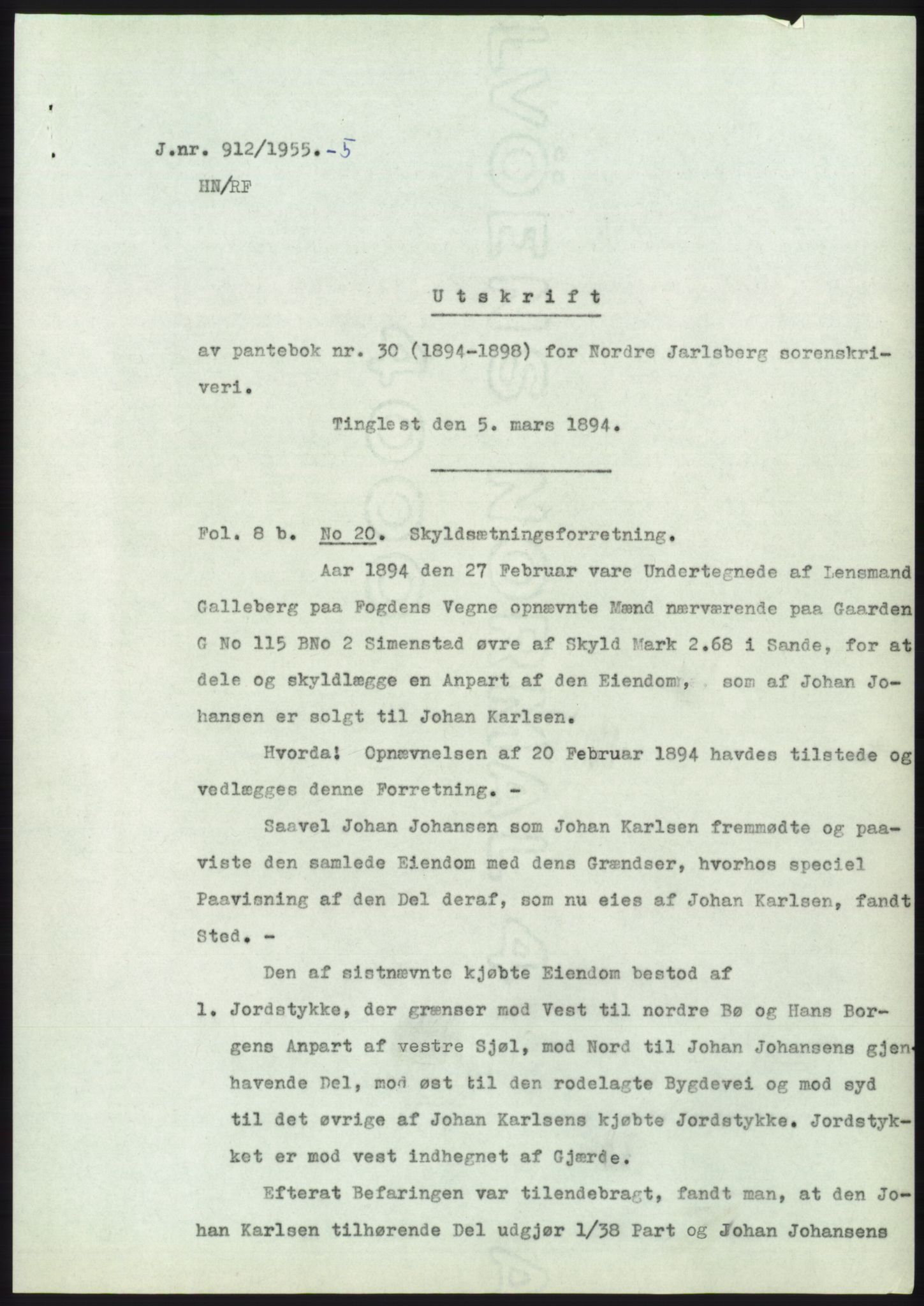 Statsarkivet i Kongsberg, SAKO/A-0001, 1955, p. 115