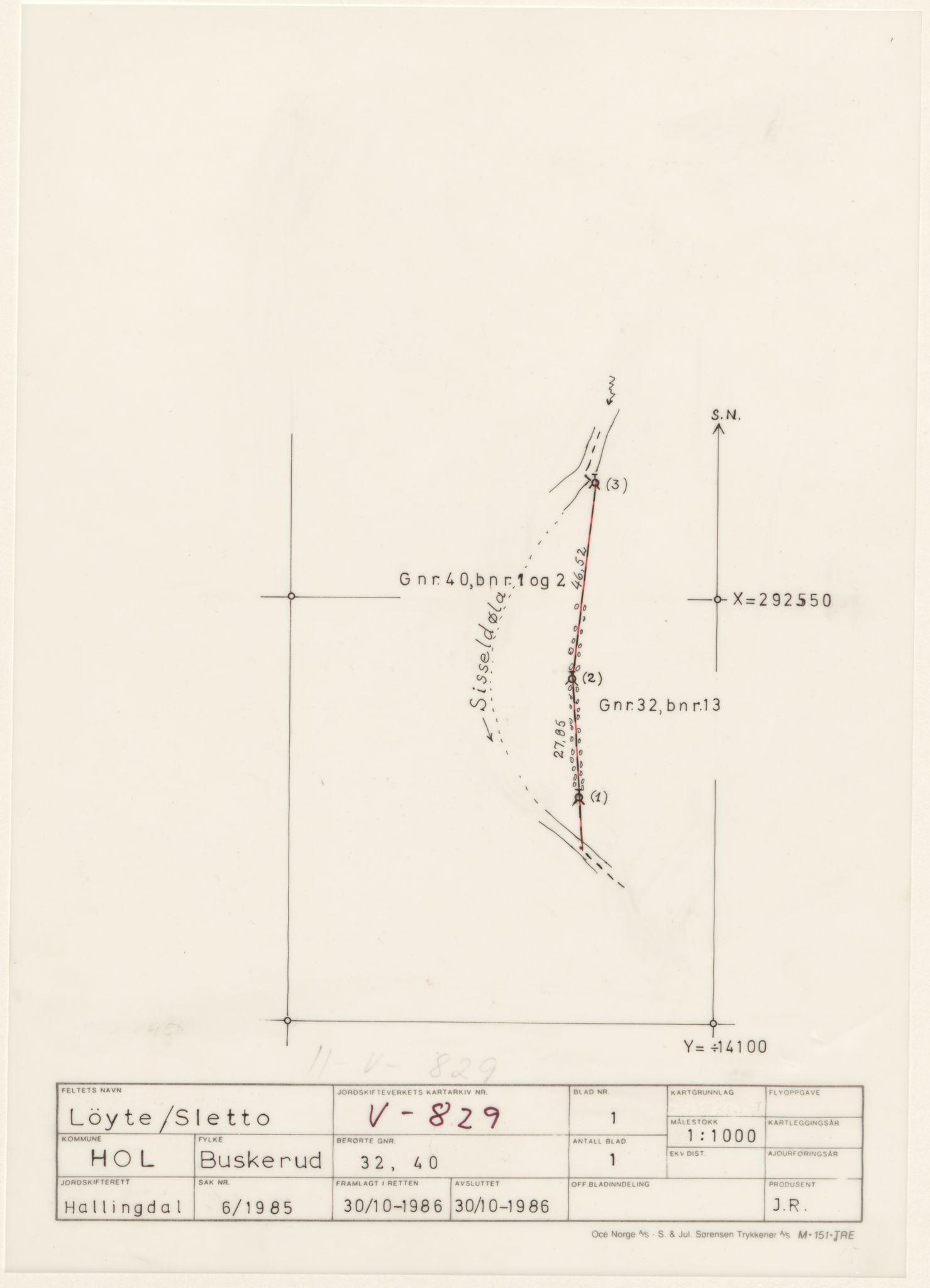 Jordskifteverkets kartarkiv, RA/S-3929/T, 1859-1988, p. 1144