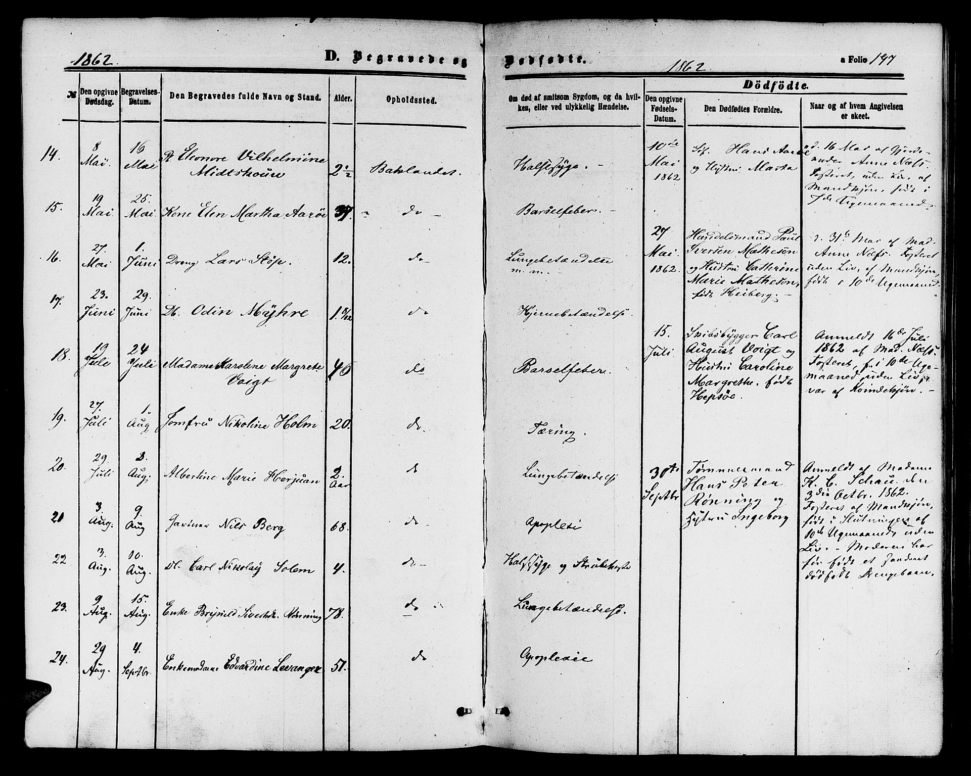 Ministerialprotokoller, klokkerbøker og fødselsregistre - Sør-Trøndelag, SAT/A-1456/604/L0185: Parish register (official) no. 604A06, 1861-1865, p. 197