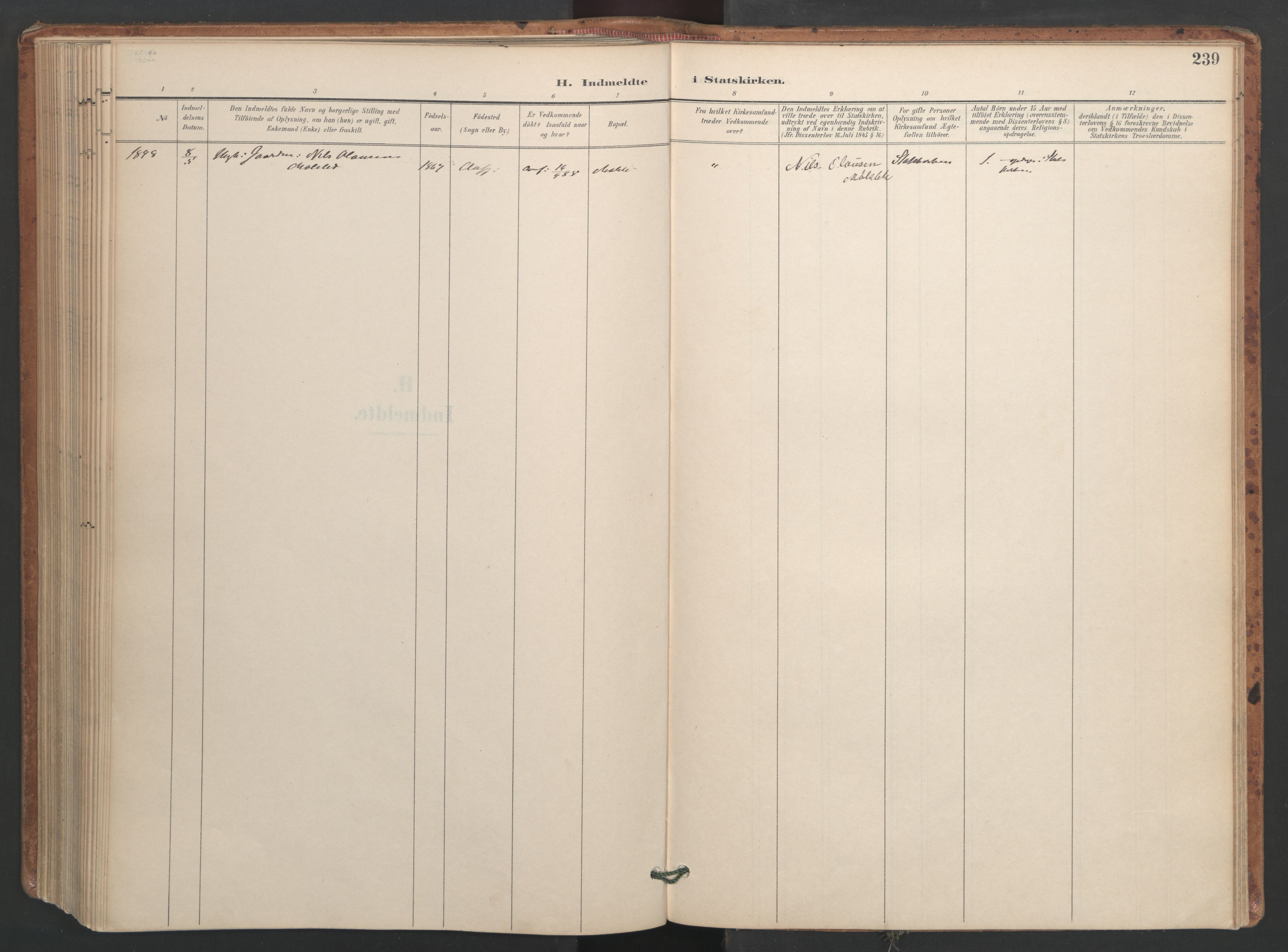 Ministerialprotokoller, klokkerbøker og fødselsregistre - Sør-Trøndelag, SAT/A-1456/655/L0681: Parish register (official) no. 655A10, 1895-1907, p. 239
