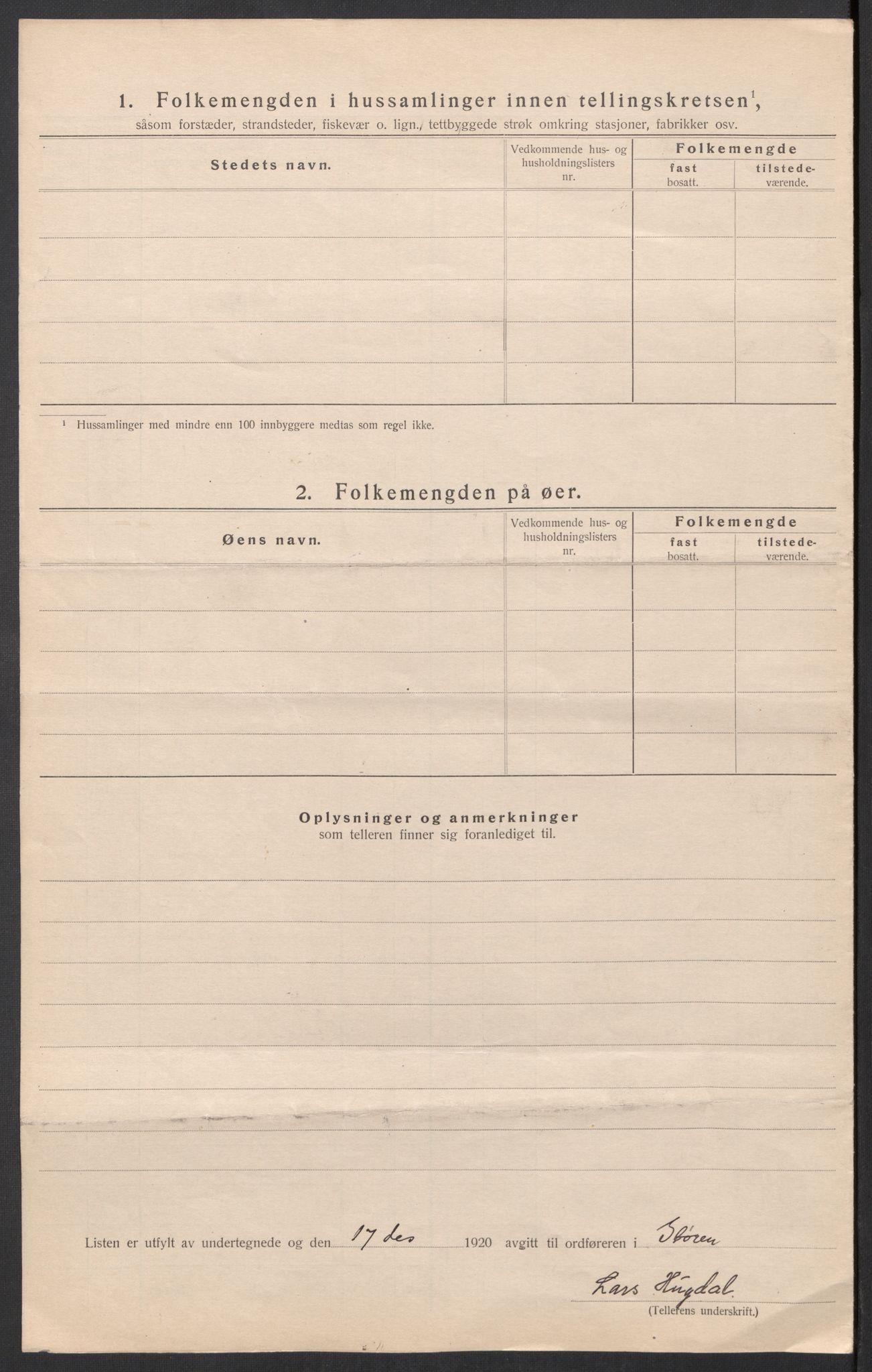 SAT, 1920 census for Støren, 1920, p. 16