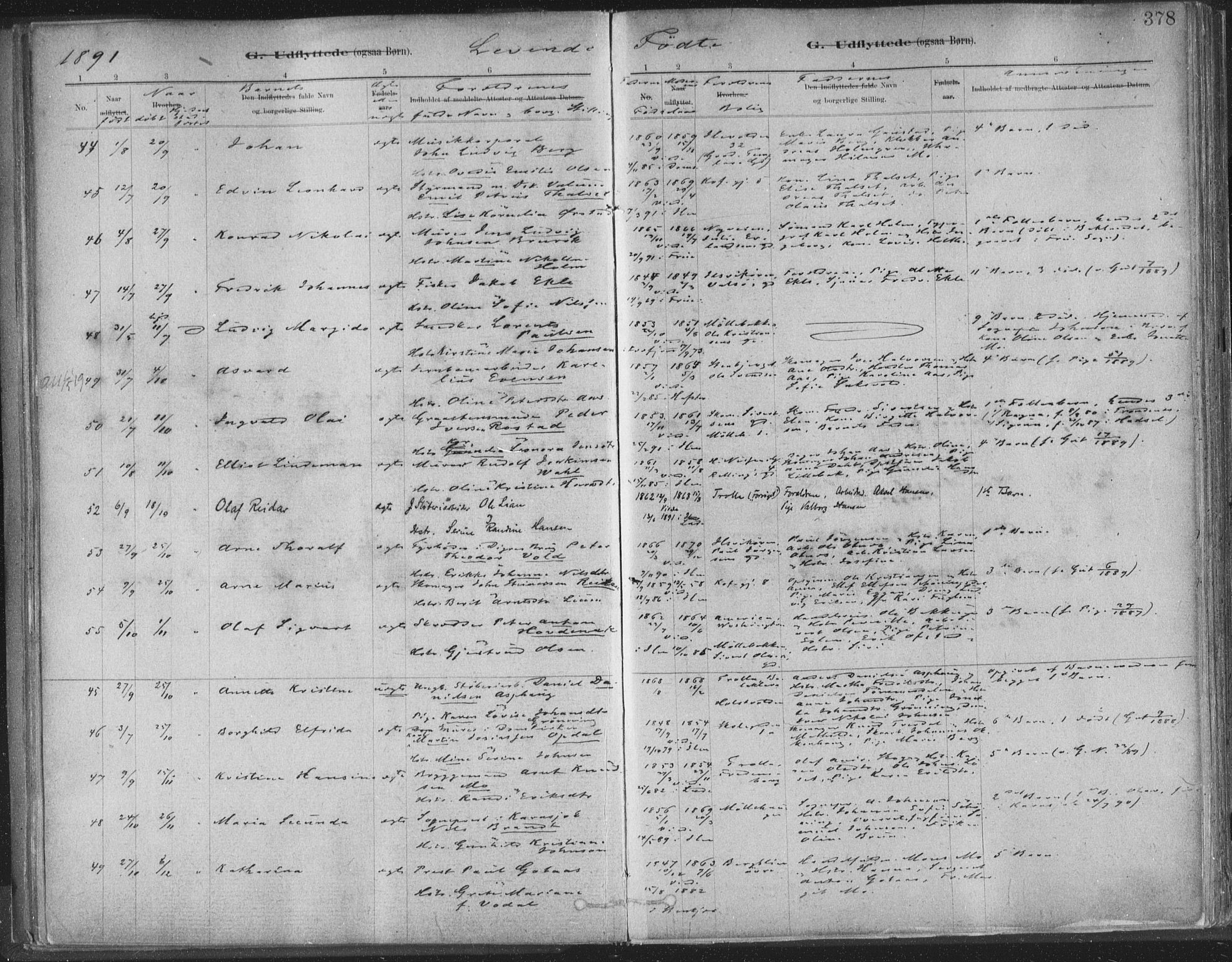 Ministerialprotokoller, klokkerbøker og fødselsregistre - Sør-Trøndelag, SAT/A-1456/603/L0163: Parish register (official) no. 603A02, 1879-1895, p. 378
