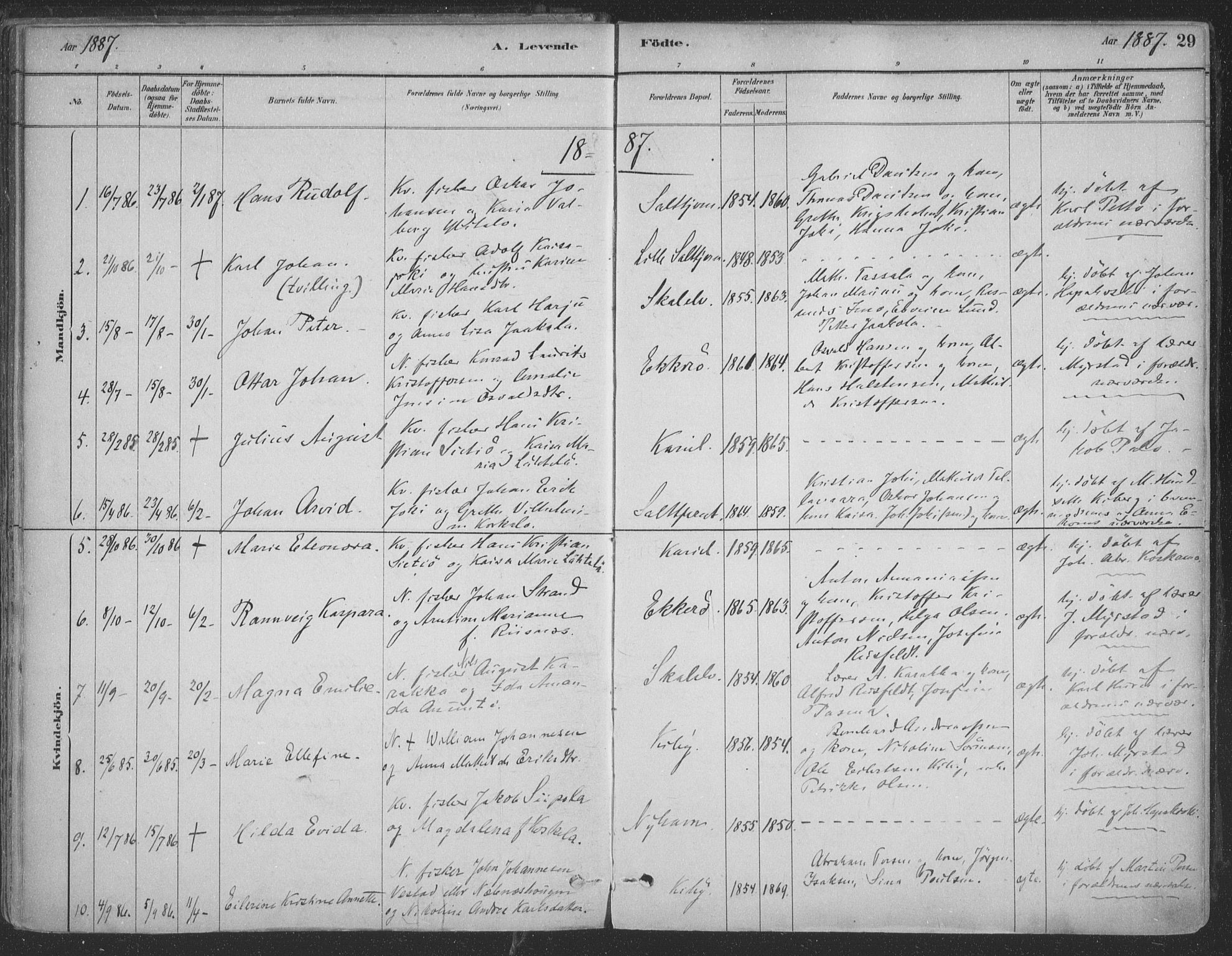 Vadsø sokneprestkontor, SATØ/S-1325/H/Ha/L0009kirke: Parish register (official) no. 9, 1881-1917, p. 29