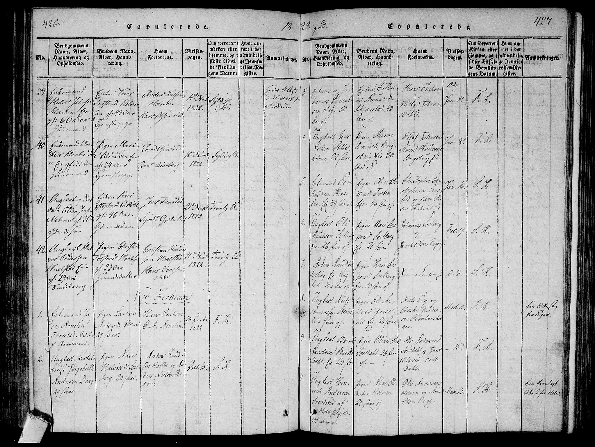 Lier kirkebøker, AV/SAKO-A-230/F/Fa/L0008: Parish register (official) no. I 8, 1813-1825, p. 426-427