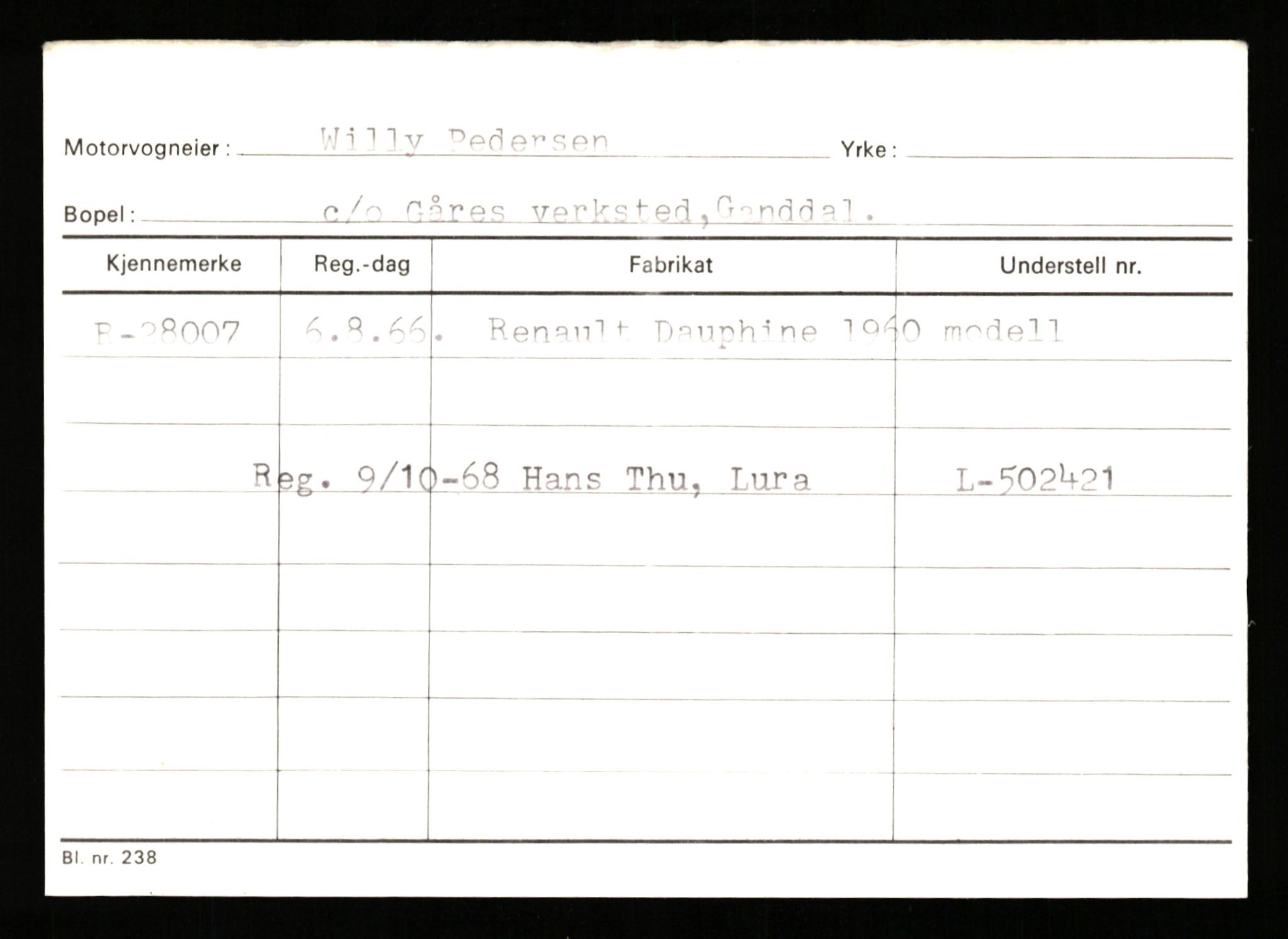 Stavanger trafikkstasjon, AV/SAST-A-101942/0/G/L0005: Registreringsnummer: 23000 - 34245, 1930-1971, p. 1593