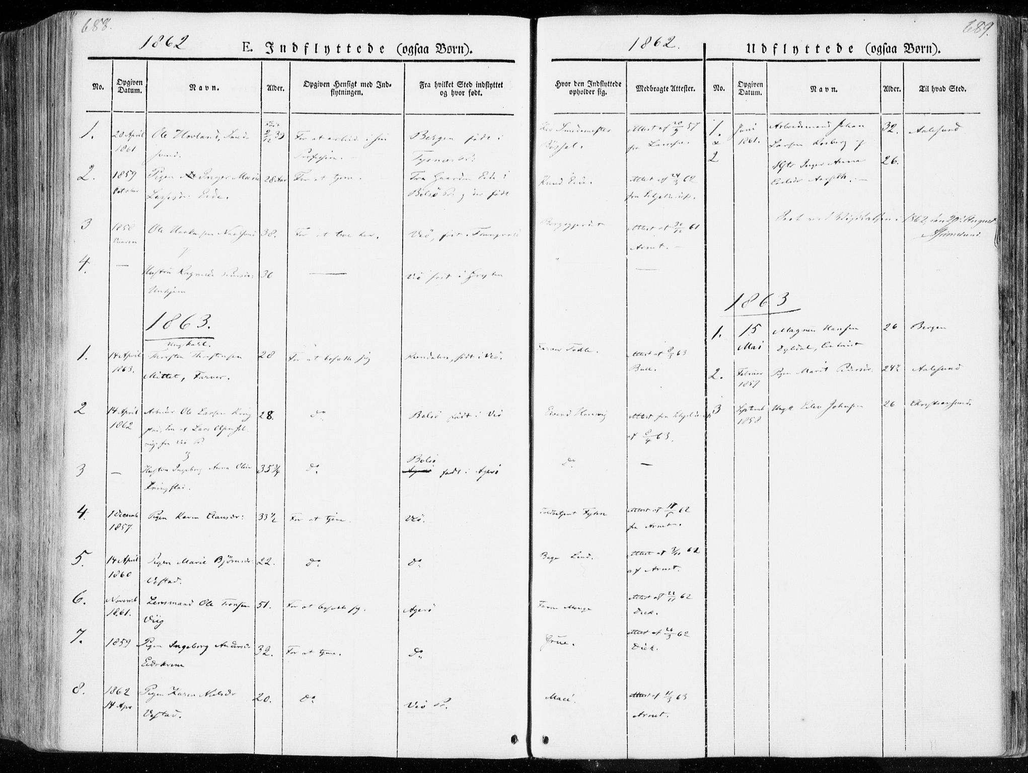 Ministerialprotokoller, klokkerbøker og fødselsregistre - Møre og Romsdal, SAT/A-1454/558/L0689: Parish register (official) no. 558A03, 1843-1872, p. 688-689