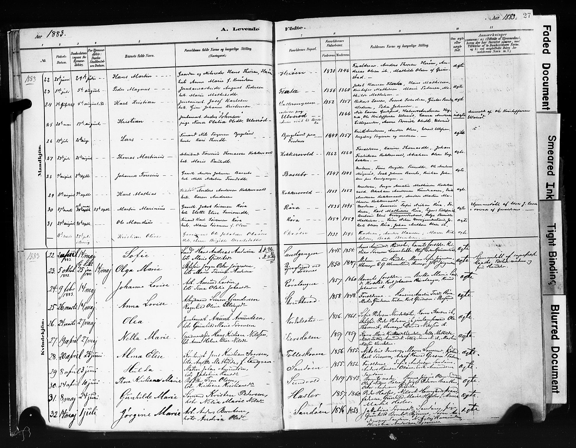 Eidanger kirkebøker, SAKO/A-261/F/Fa/L0012: Parish register (official) no. 12, 1879-1900, p. 27