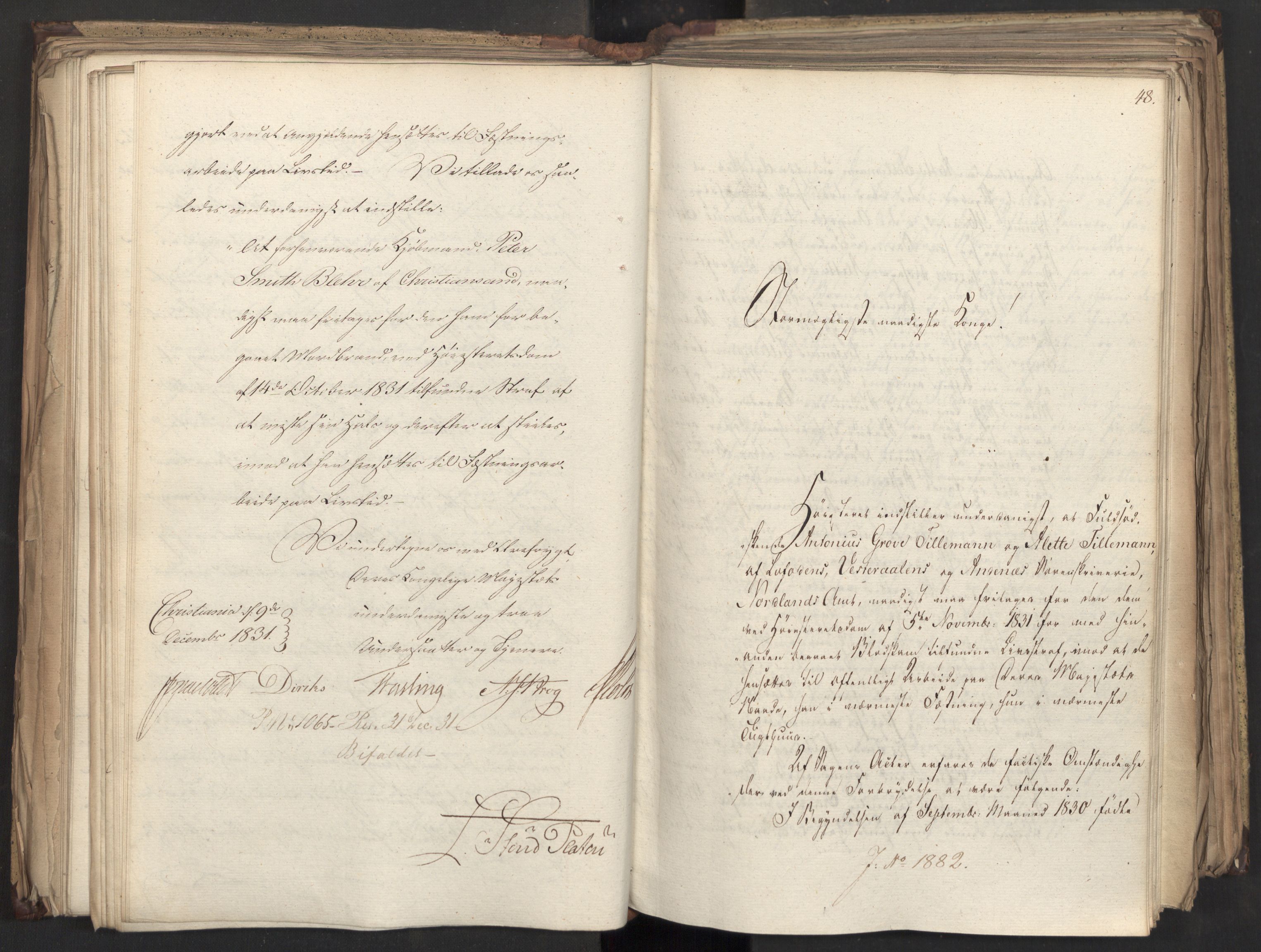 Statsrådsavdelingen i Stockholm, AV/RA-S-1003/D/Da/L0075: Regjeringsinnstillinger nr. 1840-1940, 1831, p. 151