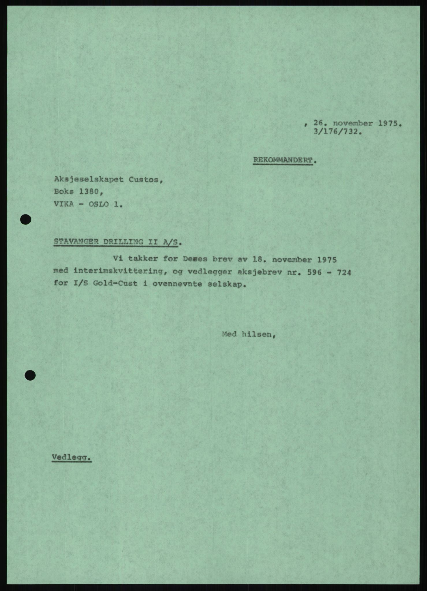 Pa 1503 - Stavanger Drilling AS, AV/SAST-A-101906/D/L0007: Korrespondanse og saksdokumenter, 1974-1981, p. 943