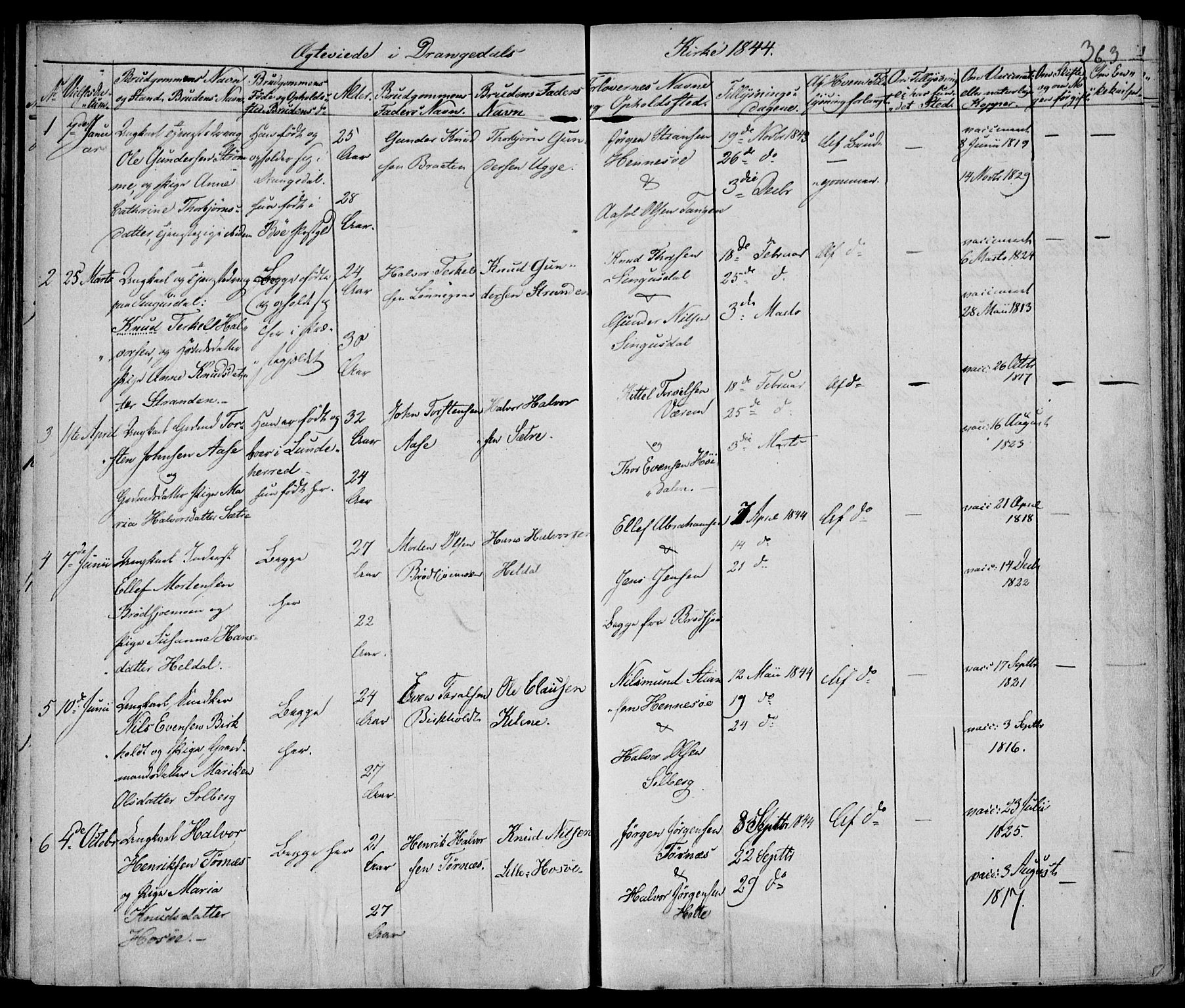 Drangedal kirkebøker, SAKO/A-258/F/Fa/L0007a: Parish register (official) no. 7a, 1837-1856, p. 363
