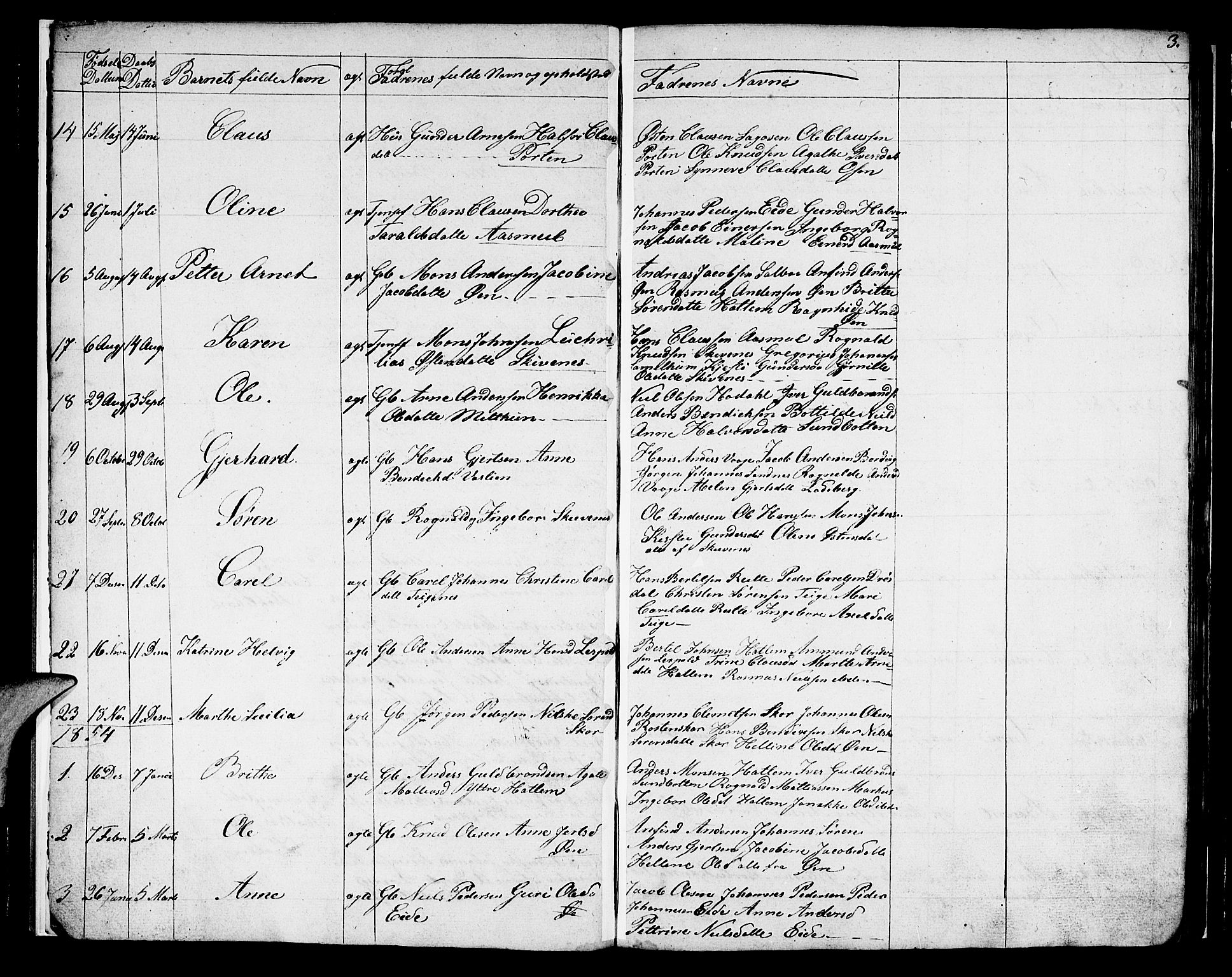 Hyllestad sokneprestembete, AV/SAB-A-80401: Parish register (copy) no. C 1, 1853-1873, p. 3