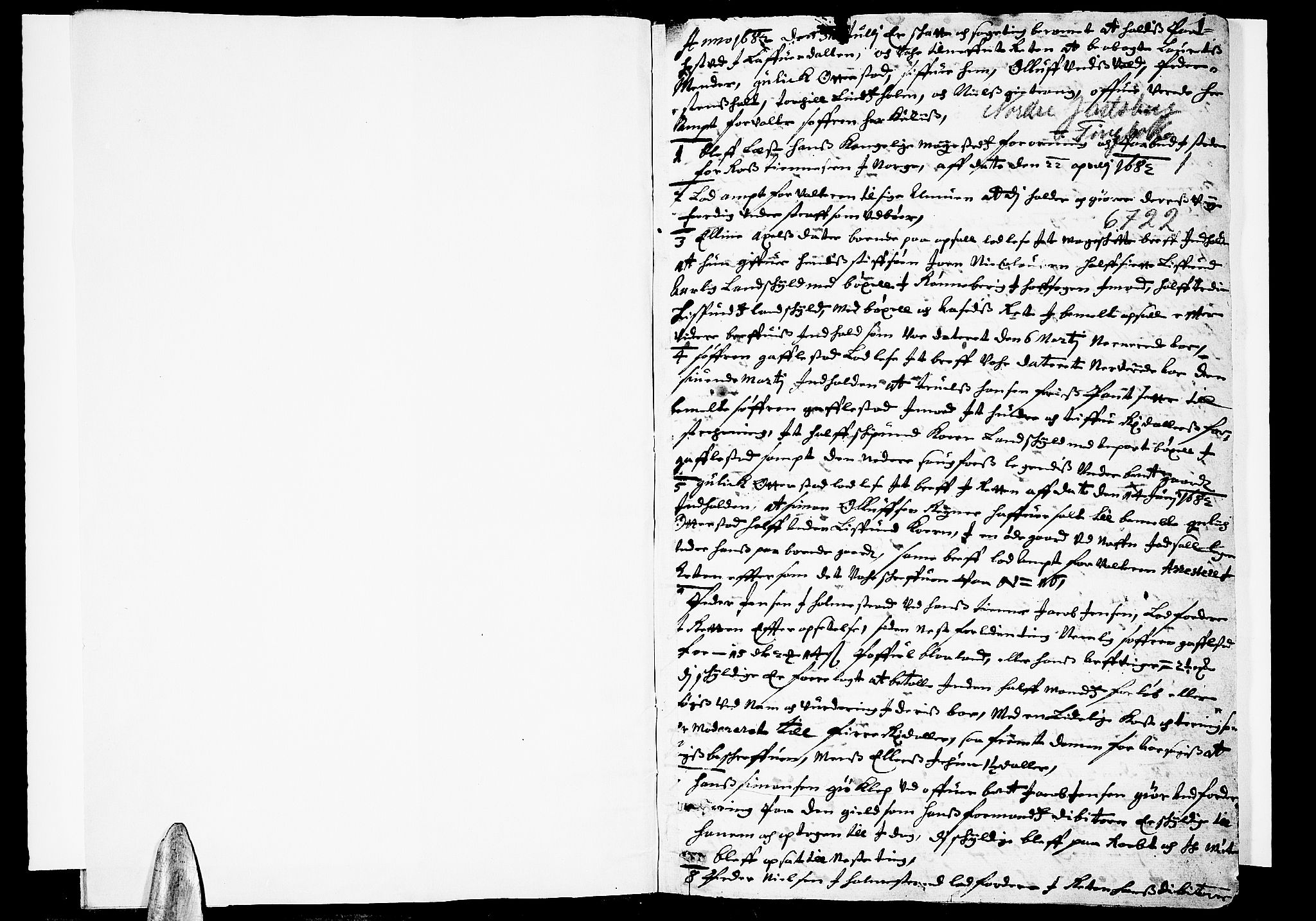 Nordre Jarlsberg sorenskriveri, SAKO/A-80/F/Fa/Faa/L0001: Tingbok, 1682-1683, p. 1