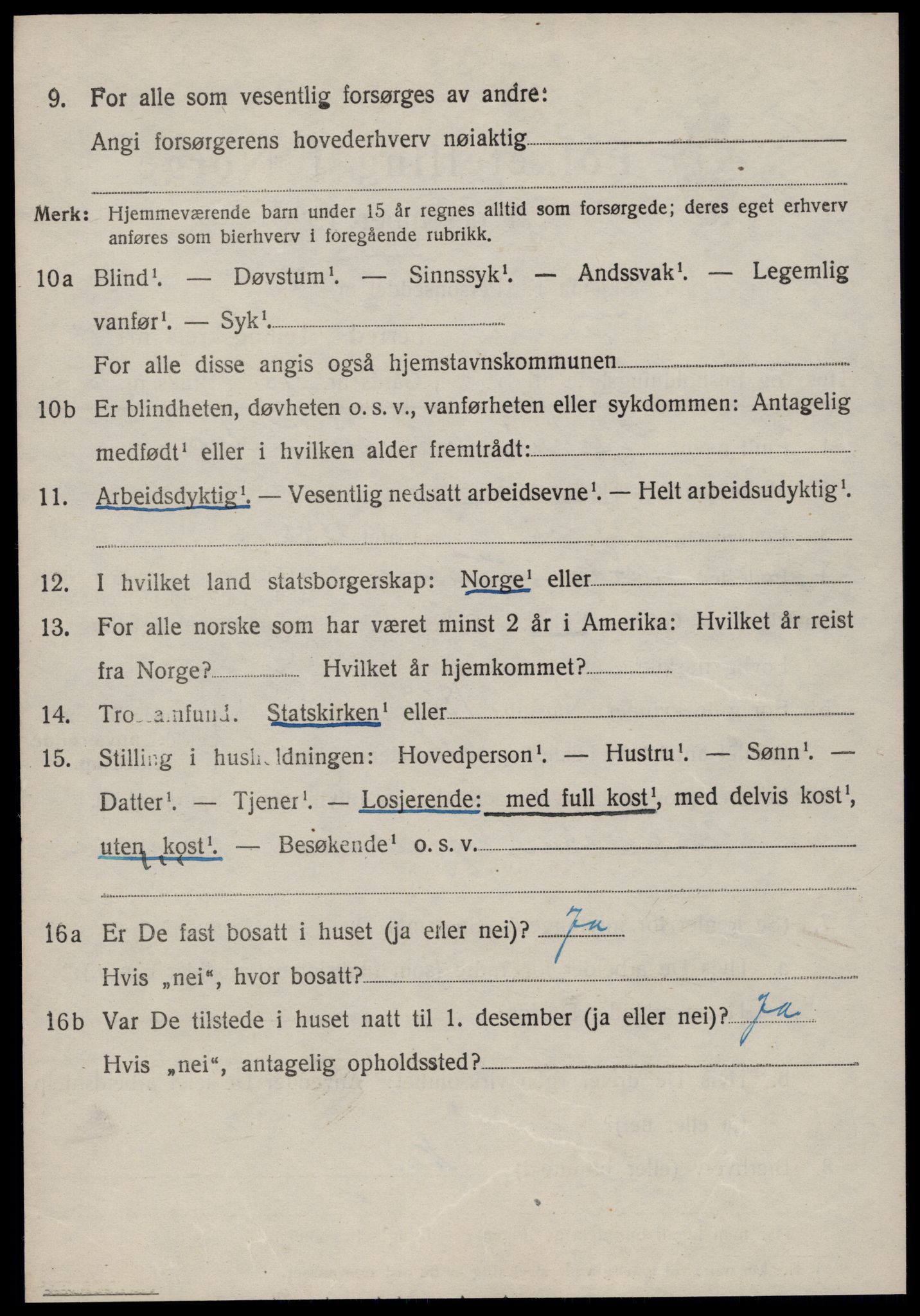 SAT, 1920 census for Vestnes, 1920, p. 3414