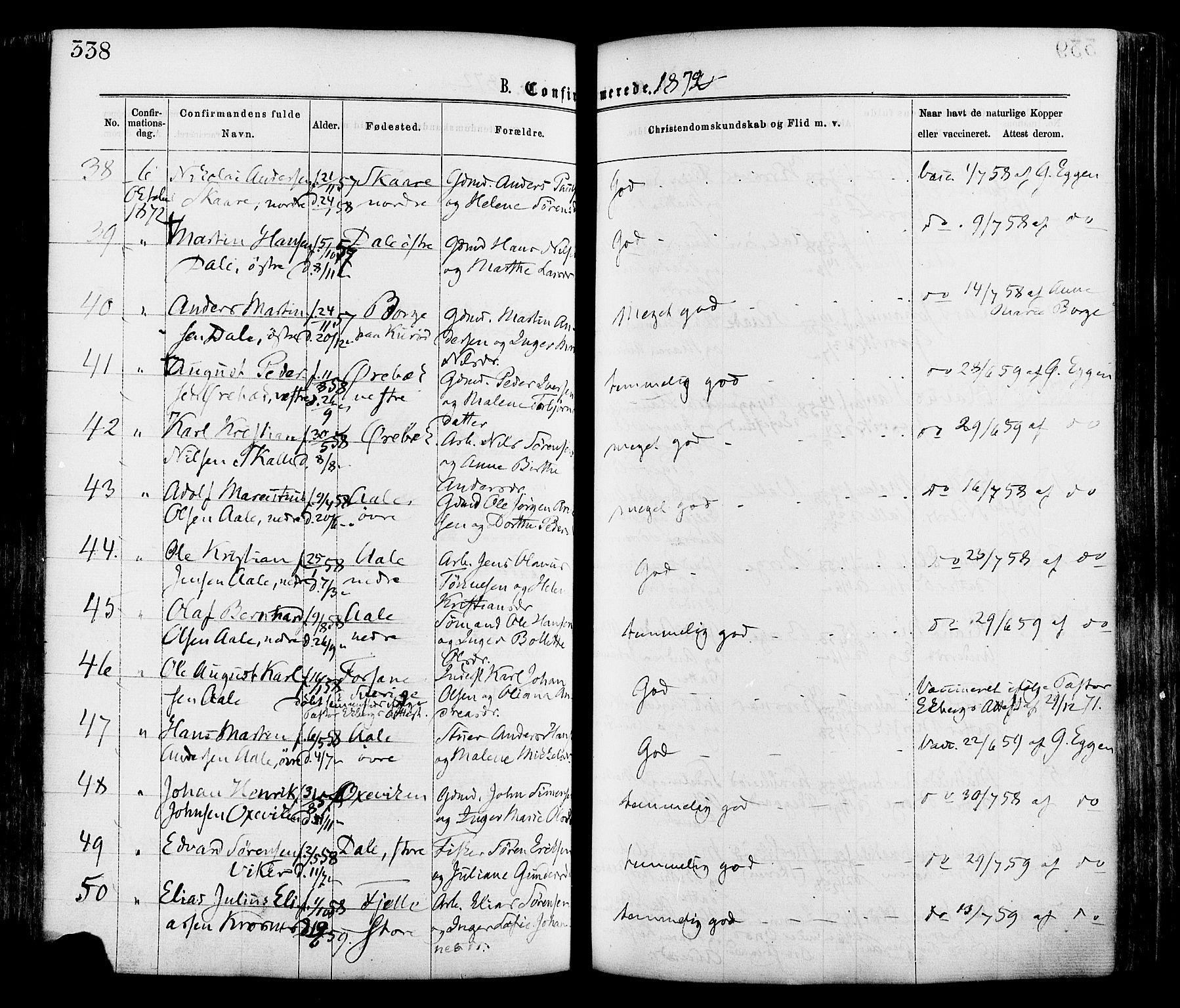 Onsøy prestekontor Kirkebøker, AV/SAO-A-10914/F/Fa/L0004: Parish register (official) no. I 4, 1861-1877, p. 338