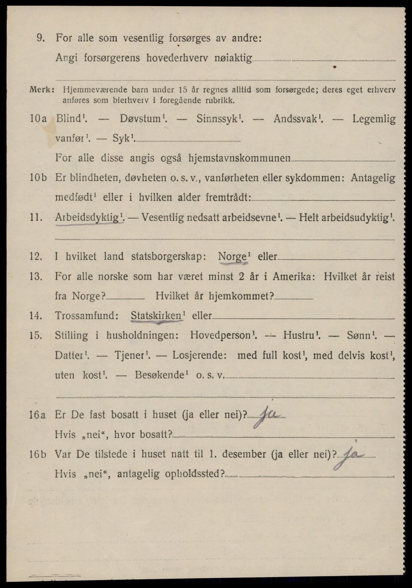 SAT, 1920 census for Borgund, 1920, p. 18633