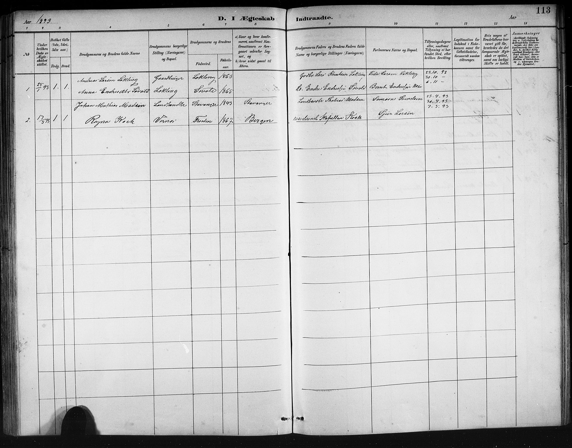 Finnås sokneprestembete, AV/SAB-A-99925/H/Ha/Hab/Haba/L0003: Parish register (copy) no. A 3, 1883-1900, p. 113