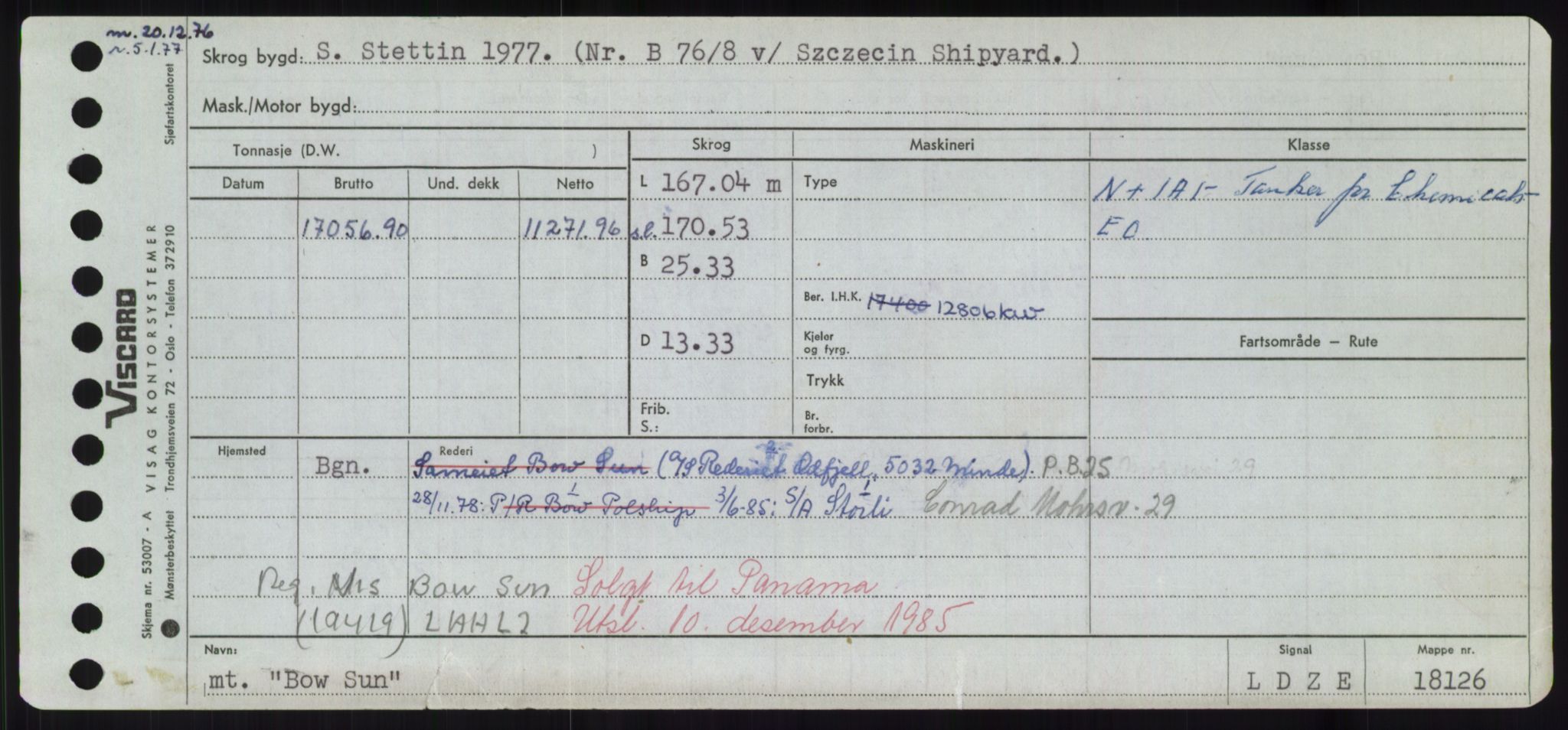 Sjøfartsdirektoratet med forløpere, Skipsmålingen, RA/S-1627/H/Hd/L0004: Fartøy, Bia-Boy, p. 673