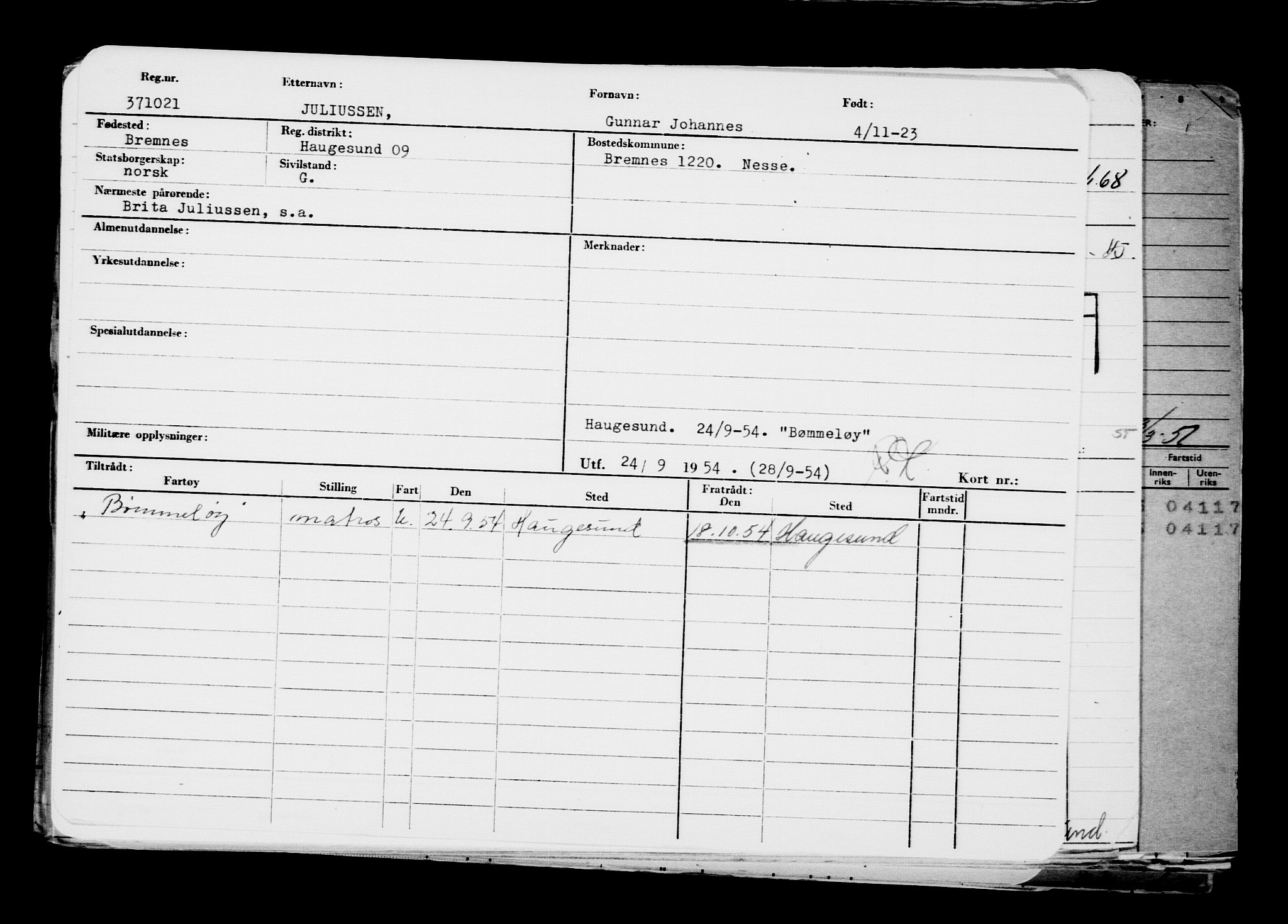 Direktoratet for sjømenn, AV/RA-S-3545/G/Gb/L0224: Hovedkort, 1923, p. 519