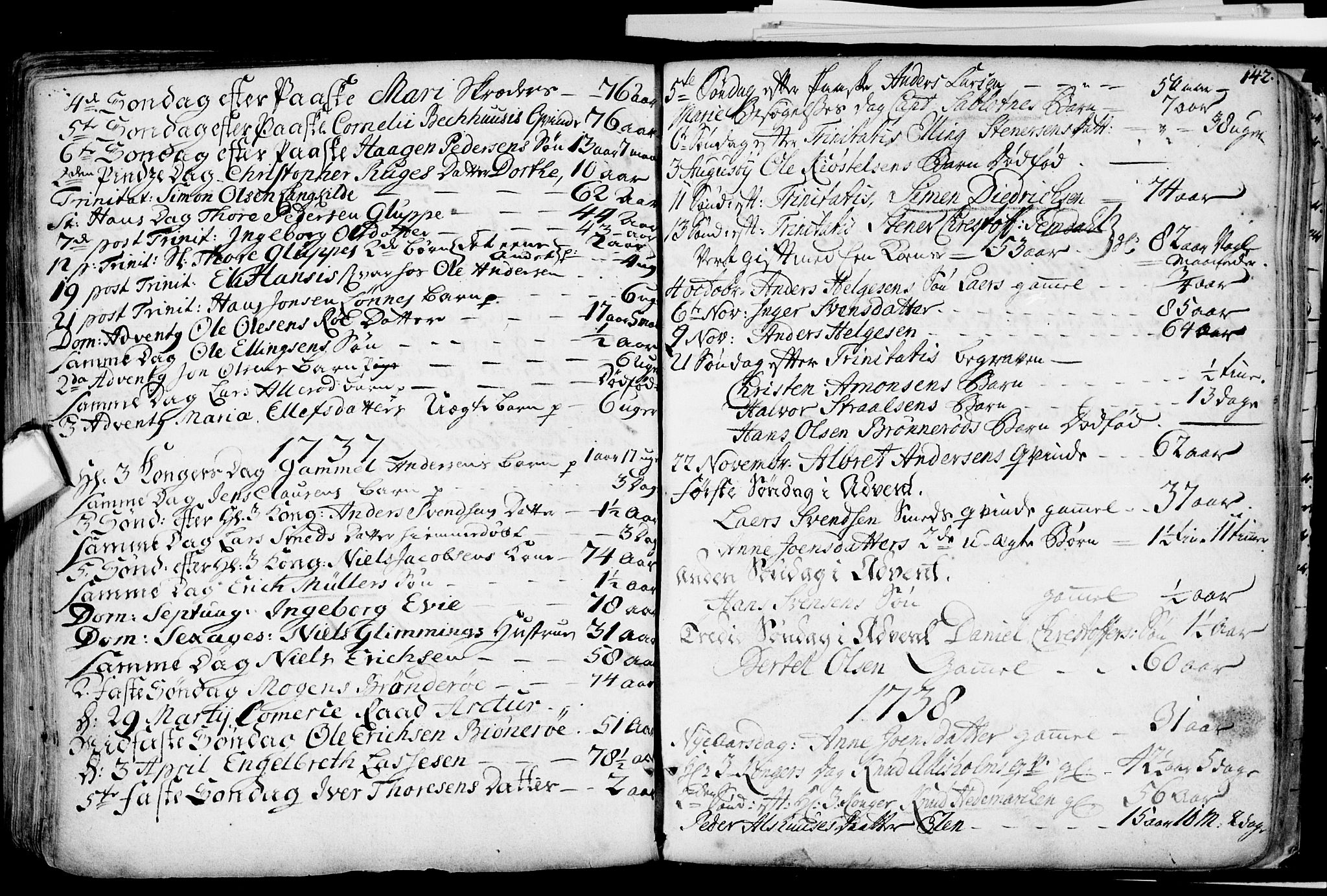 Glemmen prestekontor Kirkebøker, SAO/A-10908/F/Fa/L0001: Parish register (official) no. 1, 1733-1759, p. 142