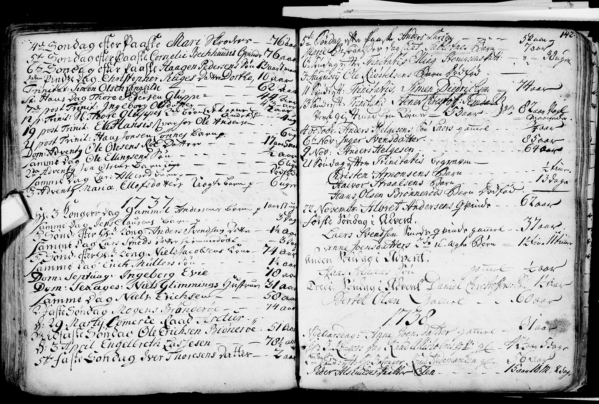 Glemmen prestekontor Kirkebøker, AV/SAO-A-10908/F/Fa/L0001: Parish register (official) no. 1, 1733-1759, p. 142