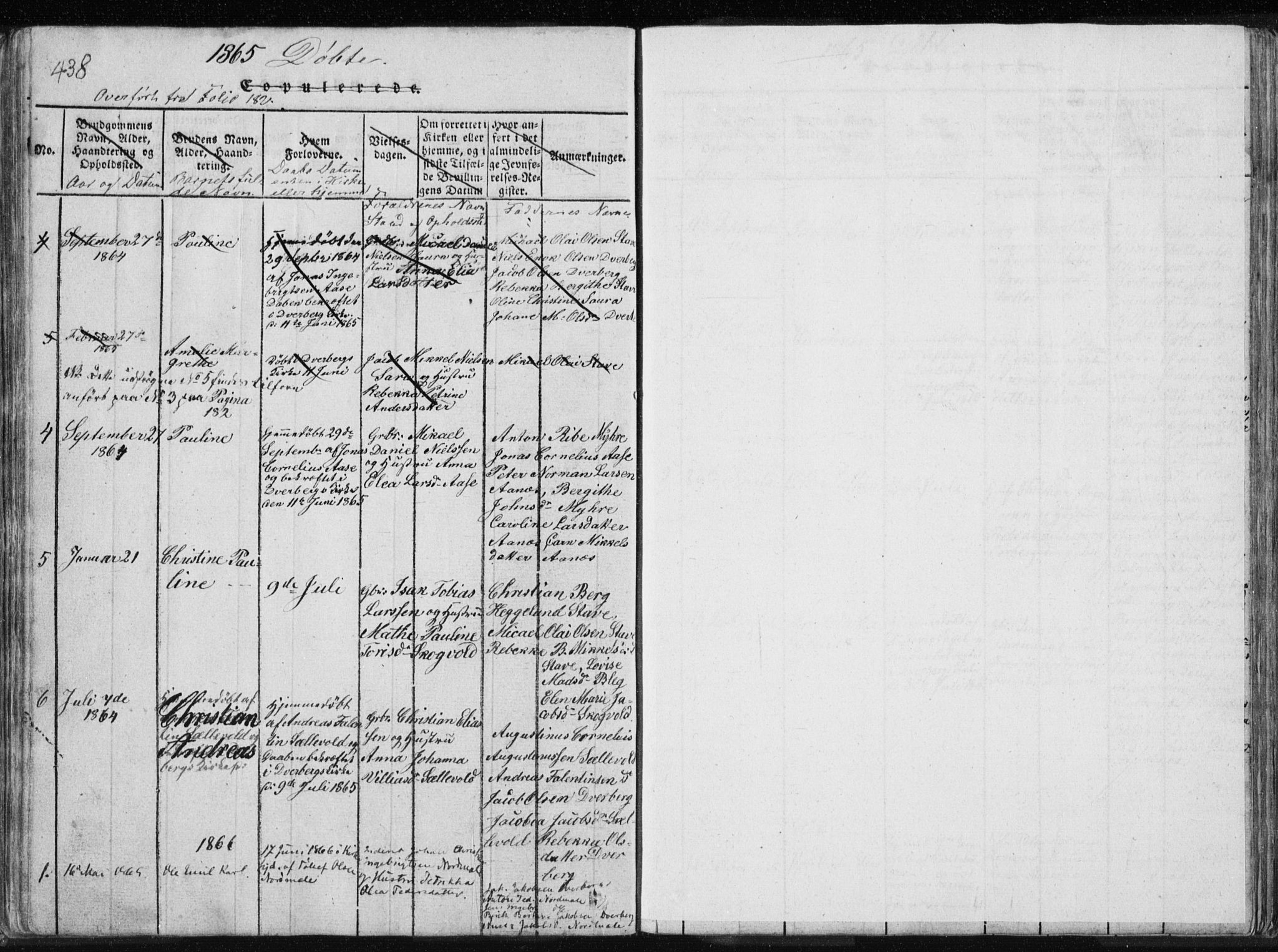 Ministerialprotokoller, klokkerbøker og fødselsregistre - Nordland, AV/SAT-A-1459/897/L1411: Parish register (copy) no. 897C01, 1820-1866, p. 438-439