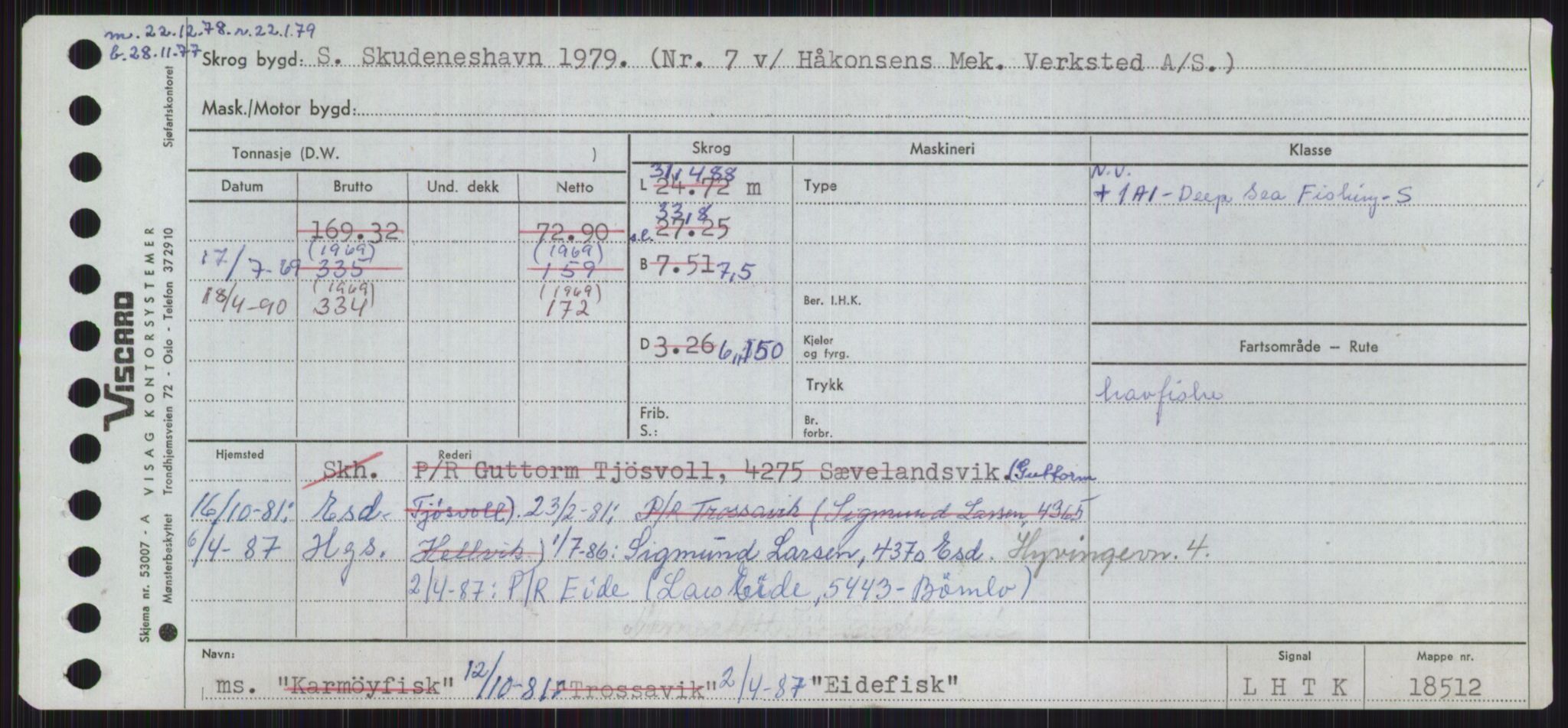 Sjøfartsdirektoratet med forløpere, Skipsmålingen, RA/S-1627/H/Ha/L0001/0002: Fartøy, A-Eig / Fartøy Bjør-Eig, p. 1011