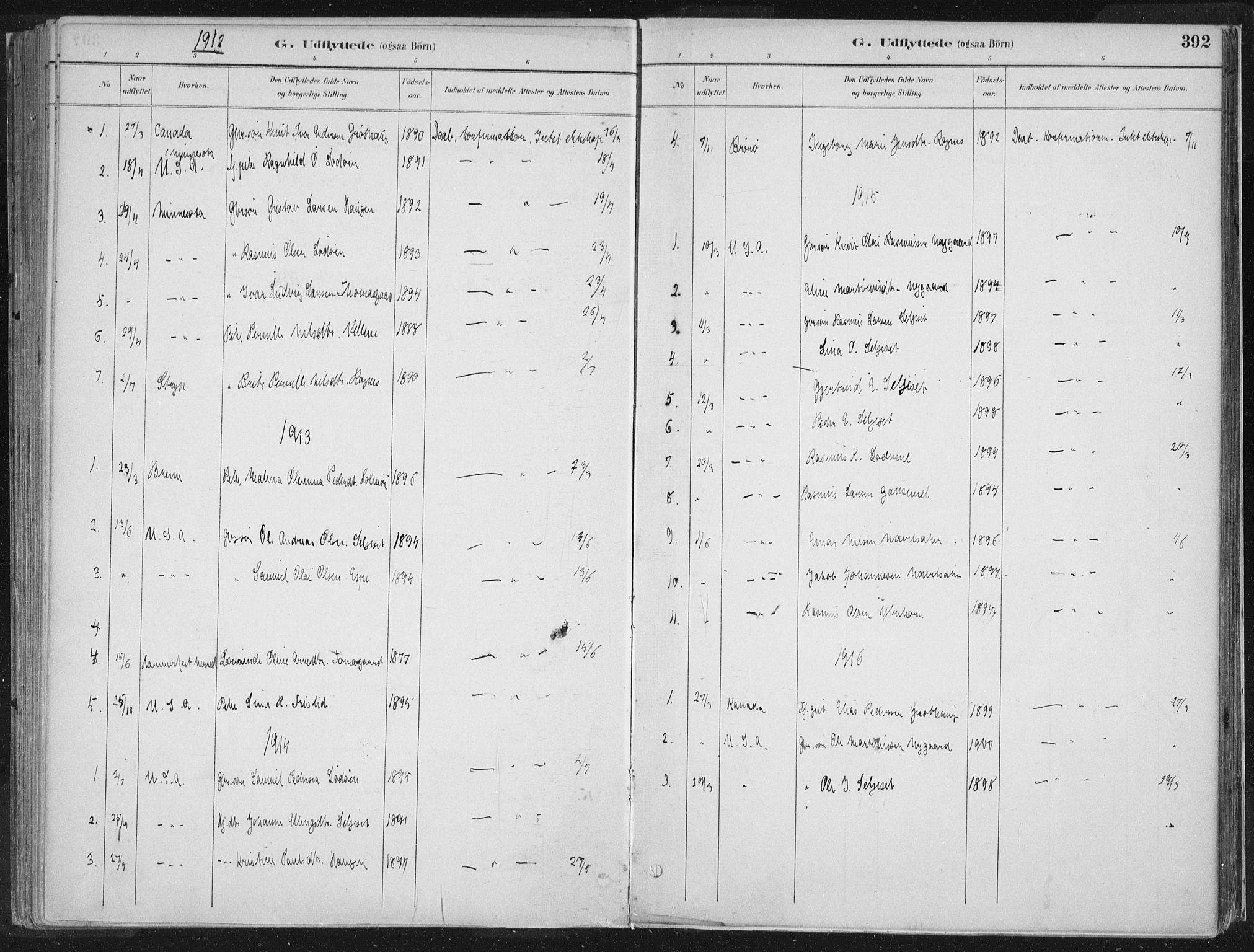 Hornindal sokneprestembete, AV/SAB-A-82401/H/Haa/Haaa/L0003/0002: Parish register (official) no. A 3B, 1885-1917, p. 392