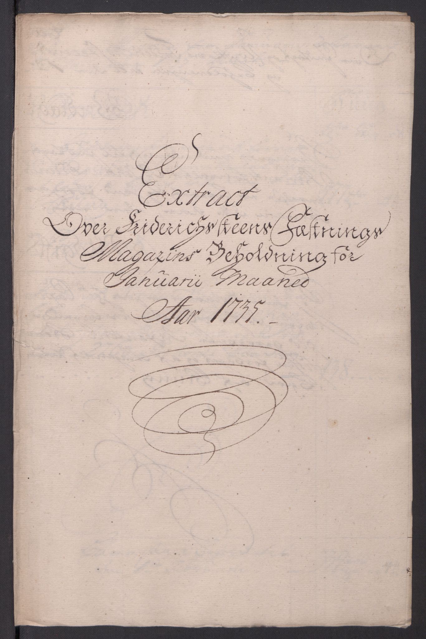 Kommanderende general (KG I) med Det norske krigsdirektorium, AV/RA-EA-5419/D/L0154: Fredriksten festning: Brev, inventarfortegnelser og regnskapsekstrakter, 1730-1739, p. 375