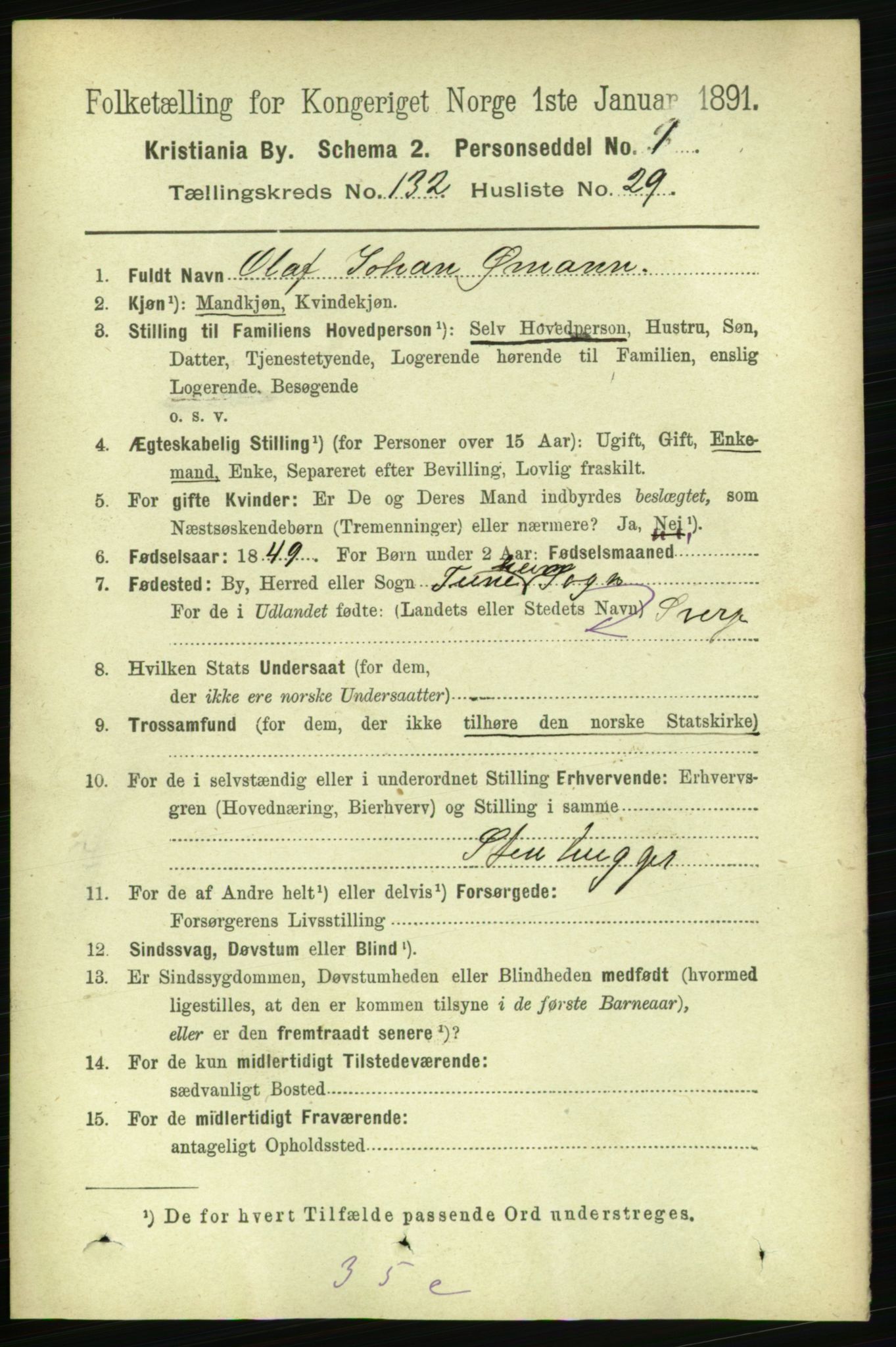 RA, 1891 census for 0301 Kristiania, 1891, p. 71795