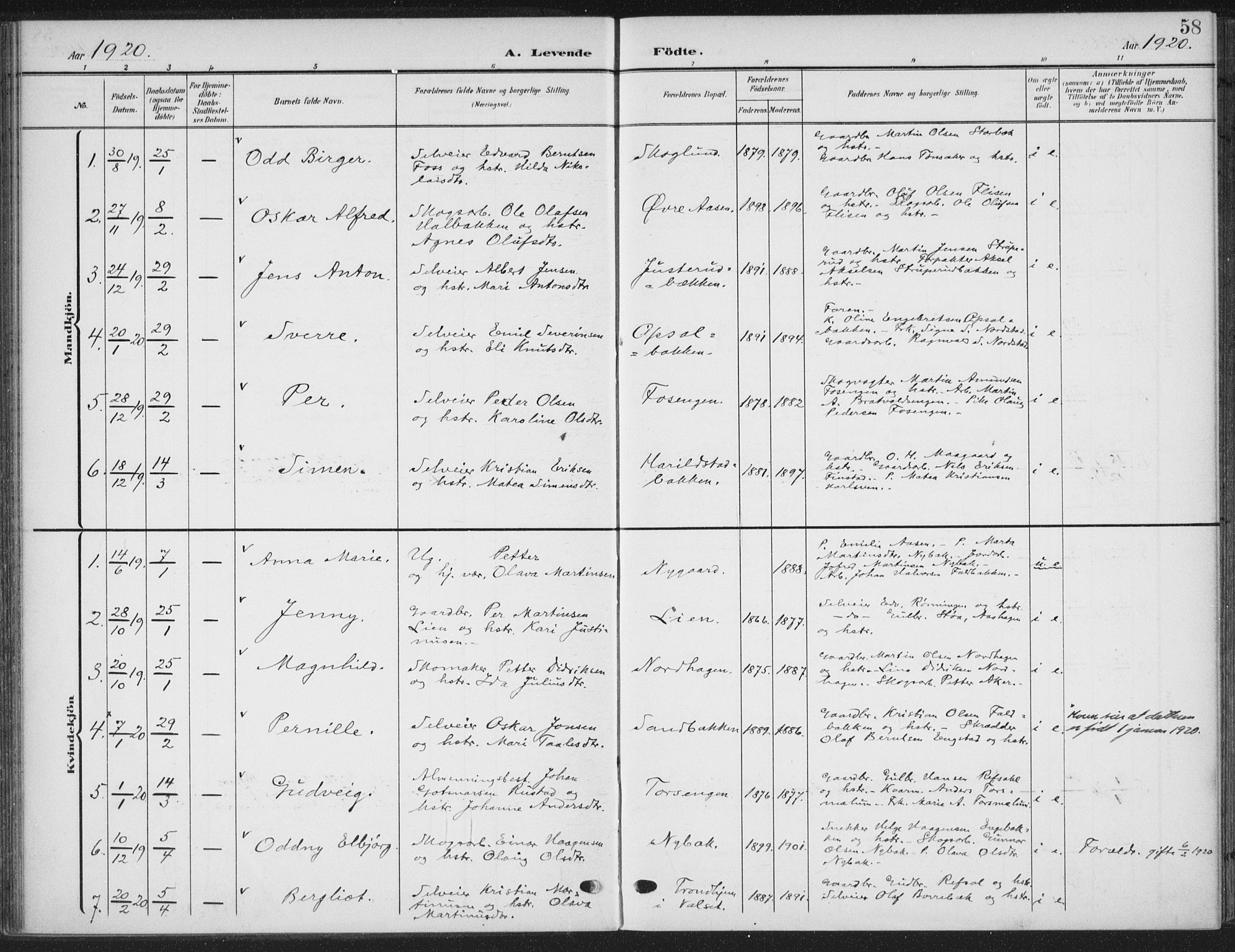 Romedal prestekontor, AV/SAH-PREST-004/K/L0009: Parish register (official) no. 9, 1906-1929, p. 58