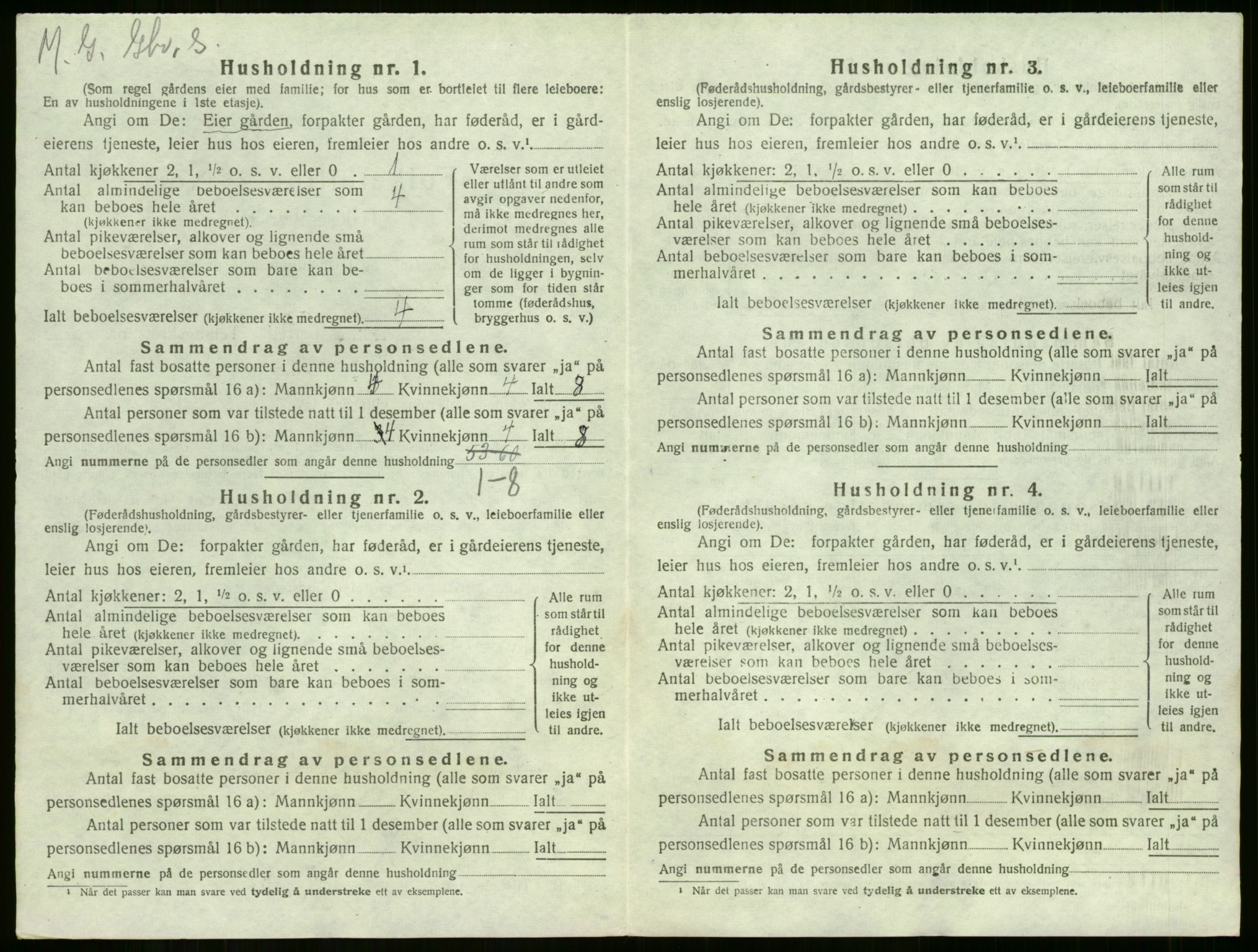 SAKO, 1920 census for Sem, 1920, p. 1479