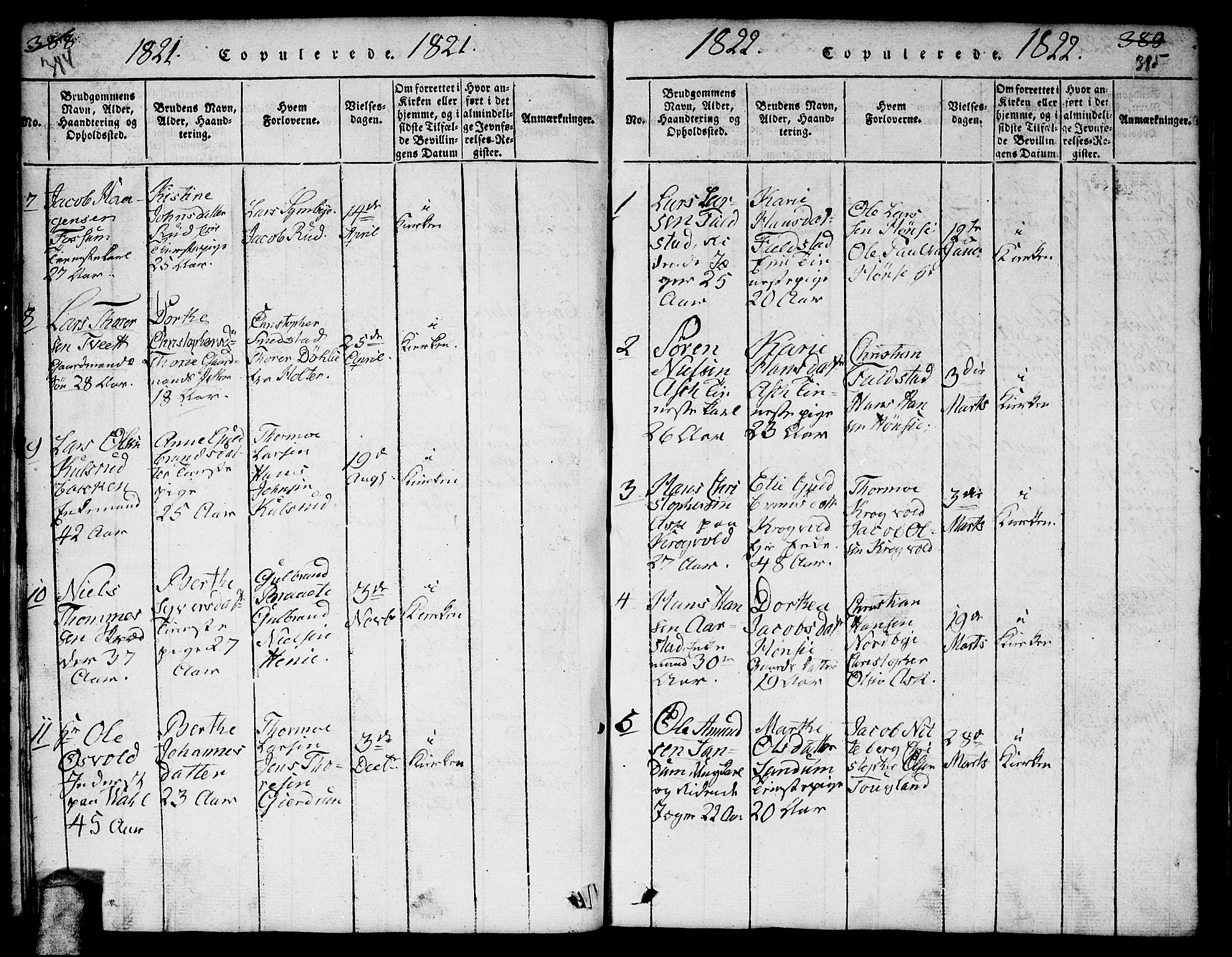 Gjerdrum prestekontor Kirkebøker, AV/SAO-A-10412b/F/Fa/L0004: Parish register (official) no. I 4, 1816-1836, p. 384-385