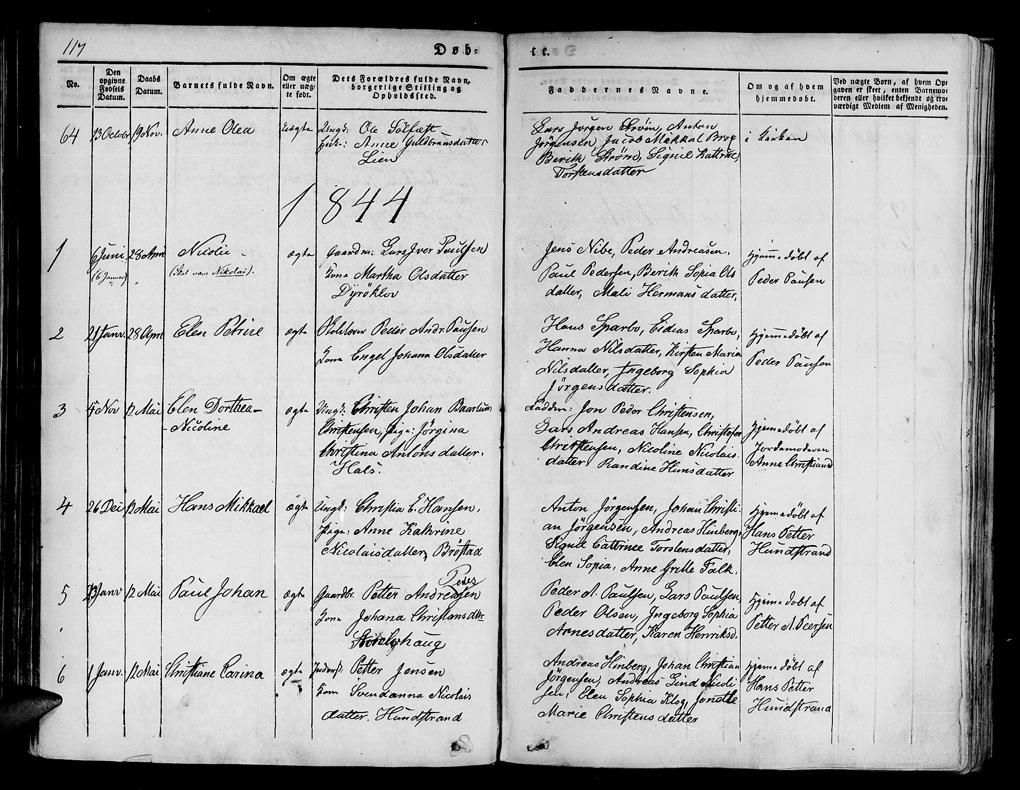 Tranøy sokneprestkontor, SATØ/S-1313/I/Ia/Iaa/L0005kirke: Parish register (official) no. 5, 1829-1844, p. 117