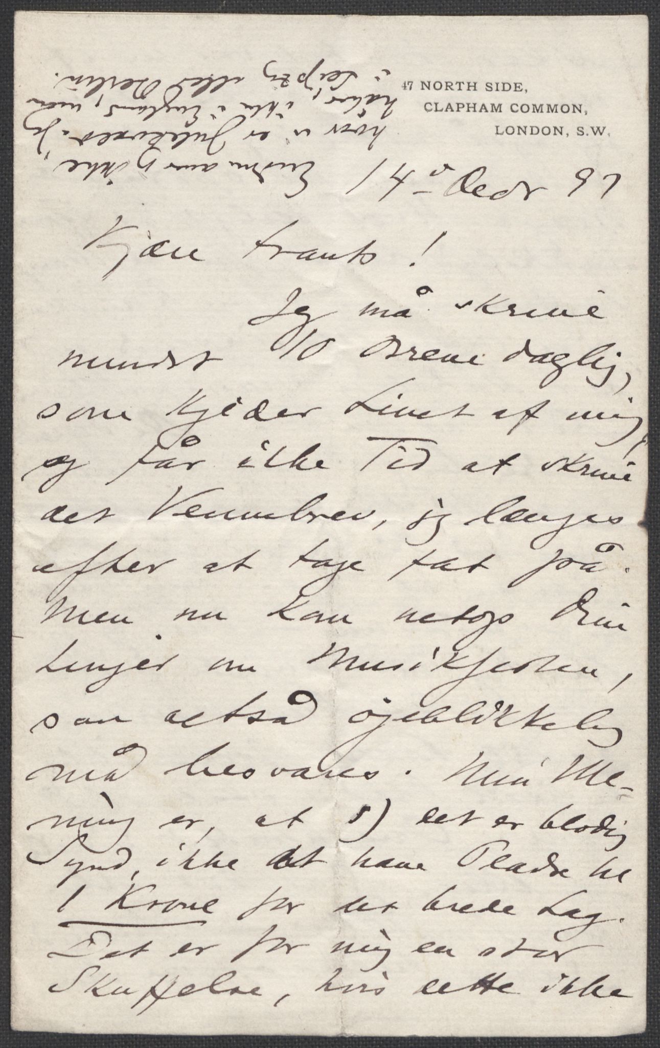 Beyer, Frants, AV/RA-PA-0132/F/L0001: Brev fra Edvard Grieg til Frantz Beyer og "En del optegnelser som kan tjene til kommentar til brevene" av Marie Beyer, 1872-1907, p. 506