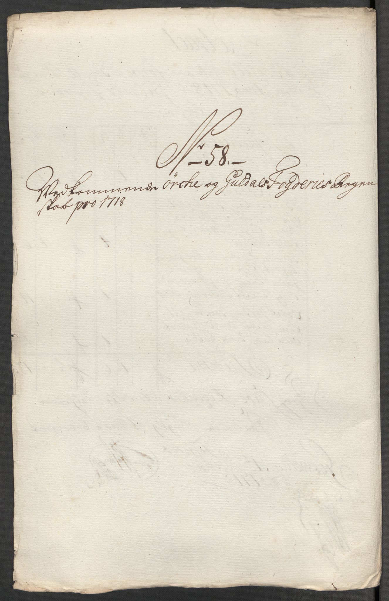 Rentekammeret inntil 1814, Reviderte regnskaper, Fogderegnskap, RA/EA-4092/R60/L3972: Fogderegnskap Orkdal og Gauldal, 1718, p. 116