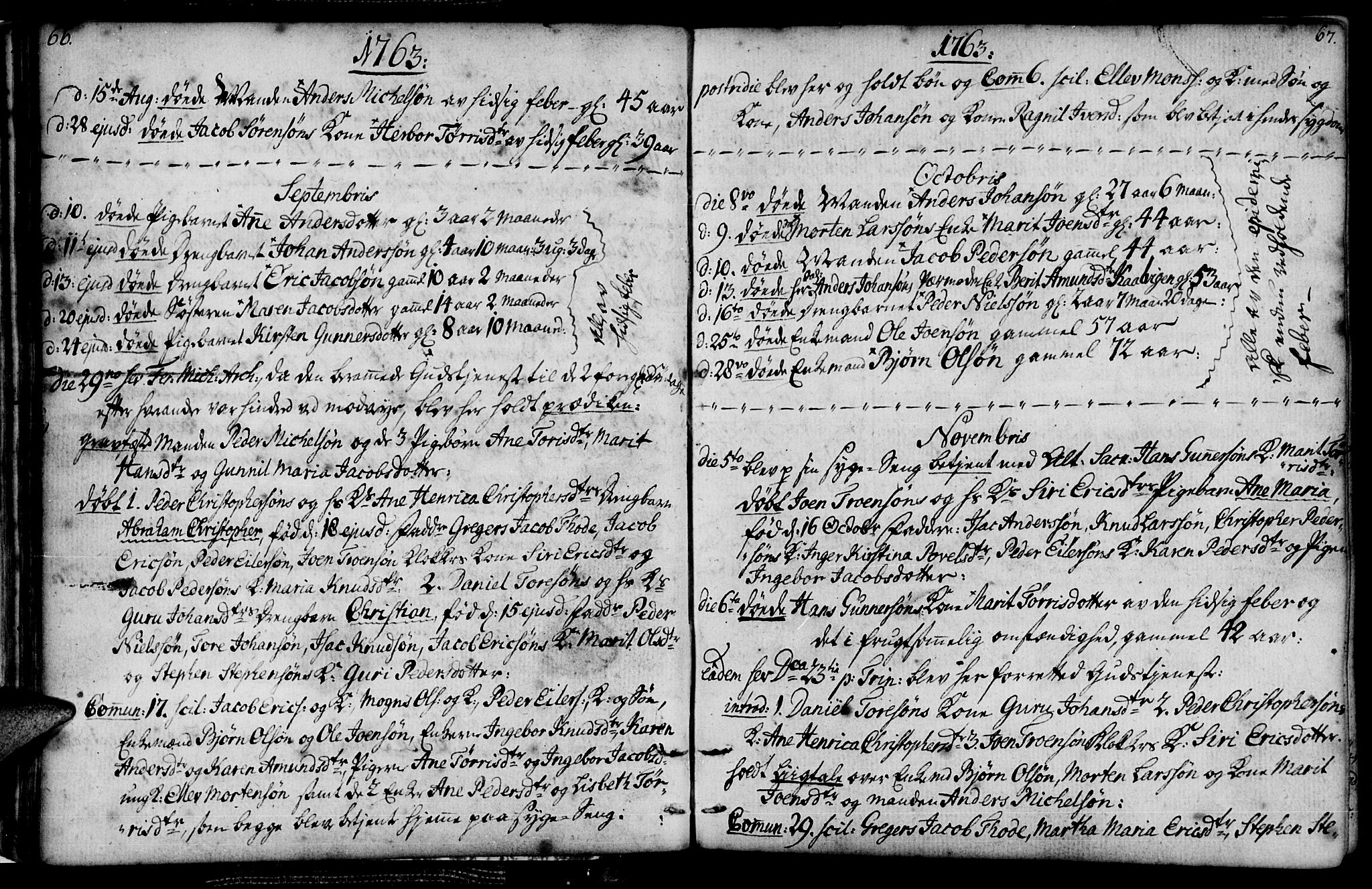Ministerialprotokoller, klokkerbøker og fødselsregistre - Møre og Romsdal, SAT/A-1454/574/L0876: Parish register (official) no. 574A02, 1754-1814, p. 66-67