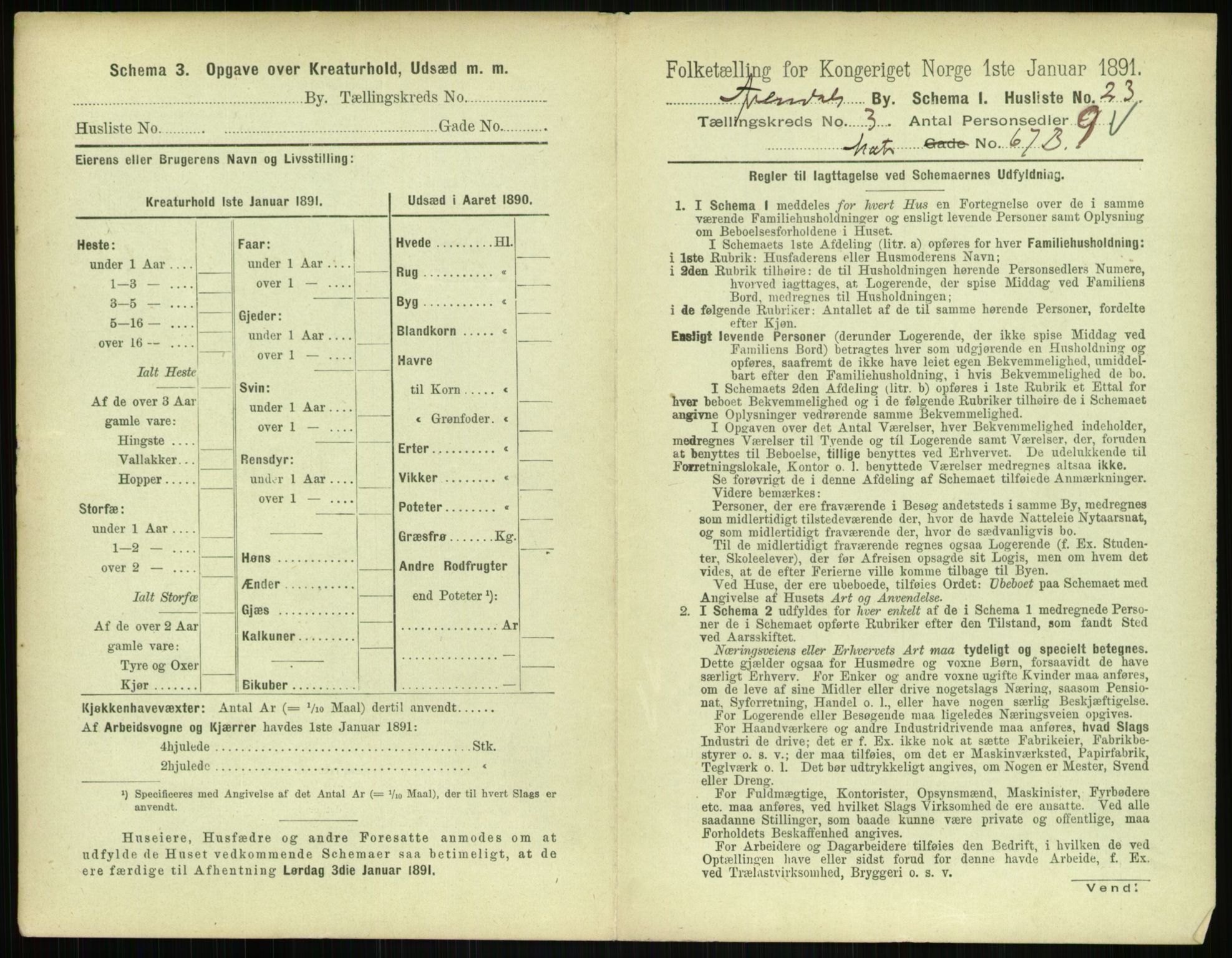 RA, 1891 census for 0903 Arendal, 1891, p. 168