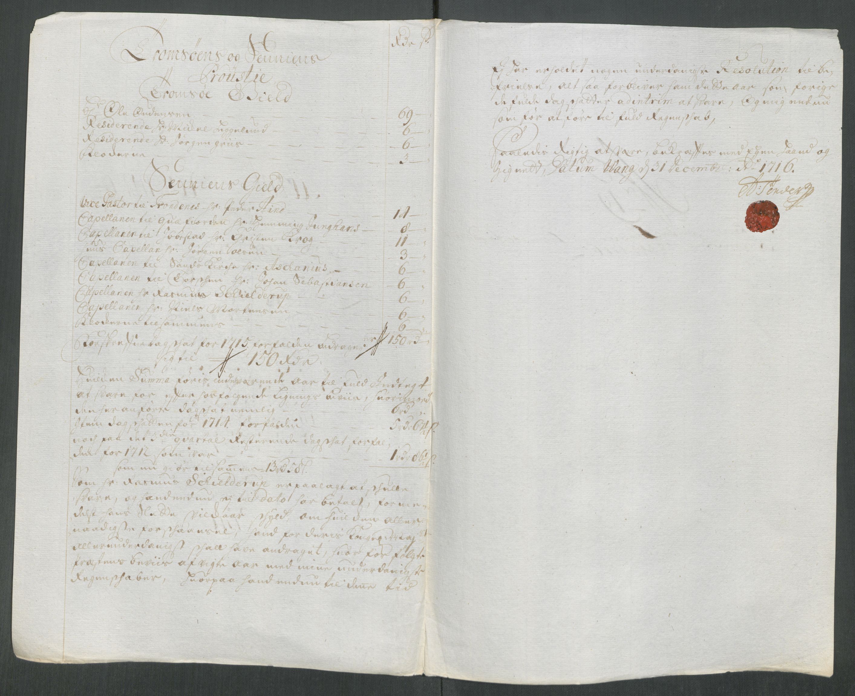 Rentekammeret inntil 1814, Reviderte regnskaper, Fogderegnskap, AV/RA-EA-4092/R68/L4762: Fogderegnskap Senja og Troms, 1716, p. 165