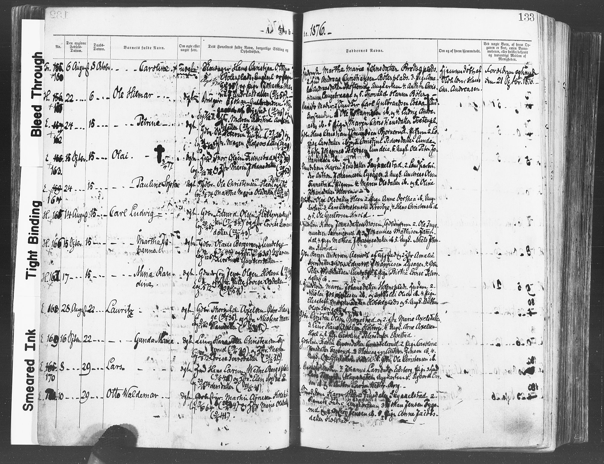 Eidsberg prestekontor Kirkebøker, AV/SAO-A-10905/F/Fa/L0011: Parish register (official) no. I 11, 1867-1878, p. 133