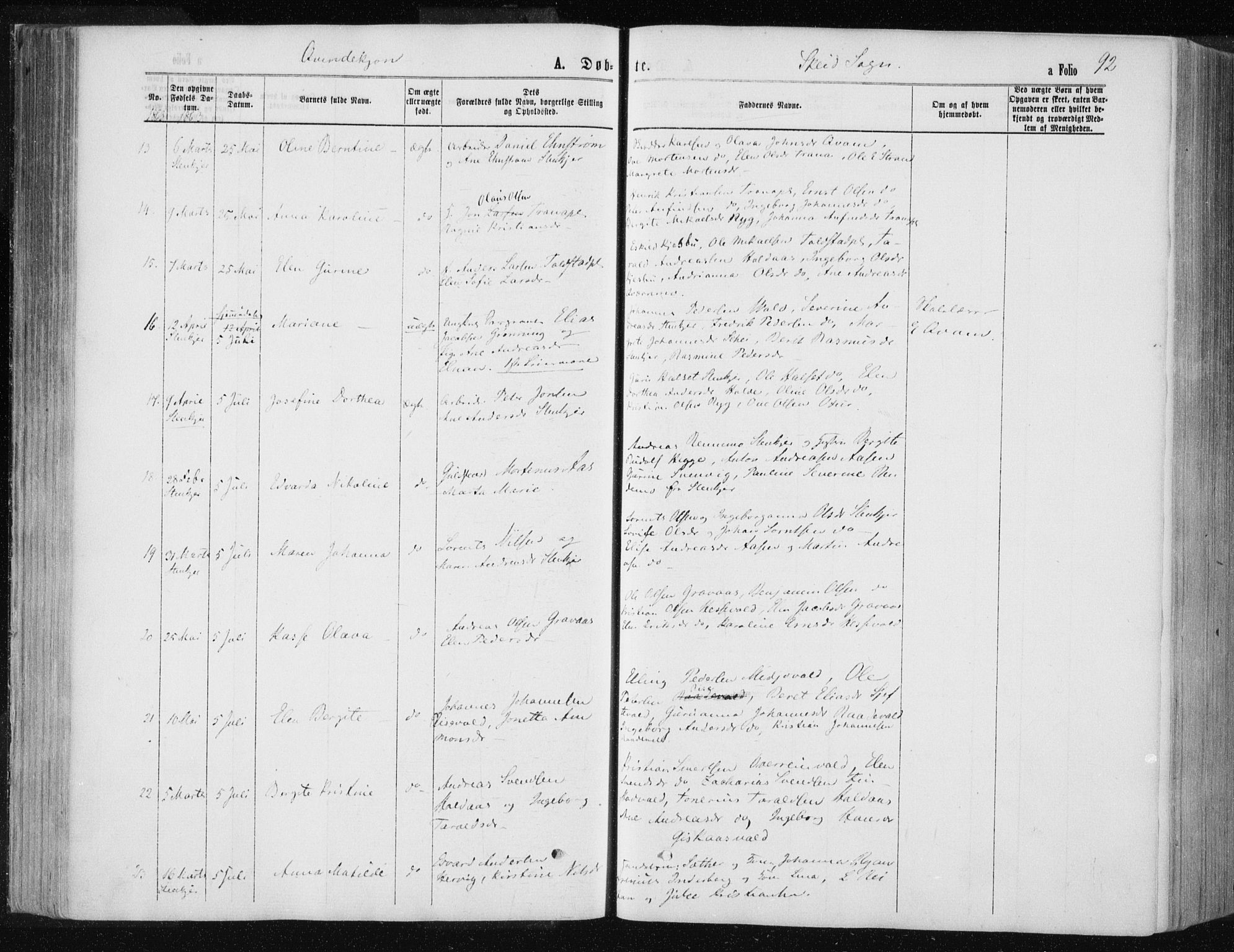 Ministerialprotokoller, klokkerbøker og fødselsregistre - Nord-Trøndelag, SAT/A-1458/735/L0345: Parish register (official) no. 735A08 /2, 1863-1872, p. 92