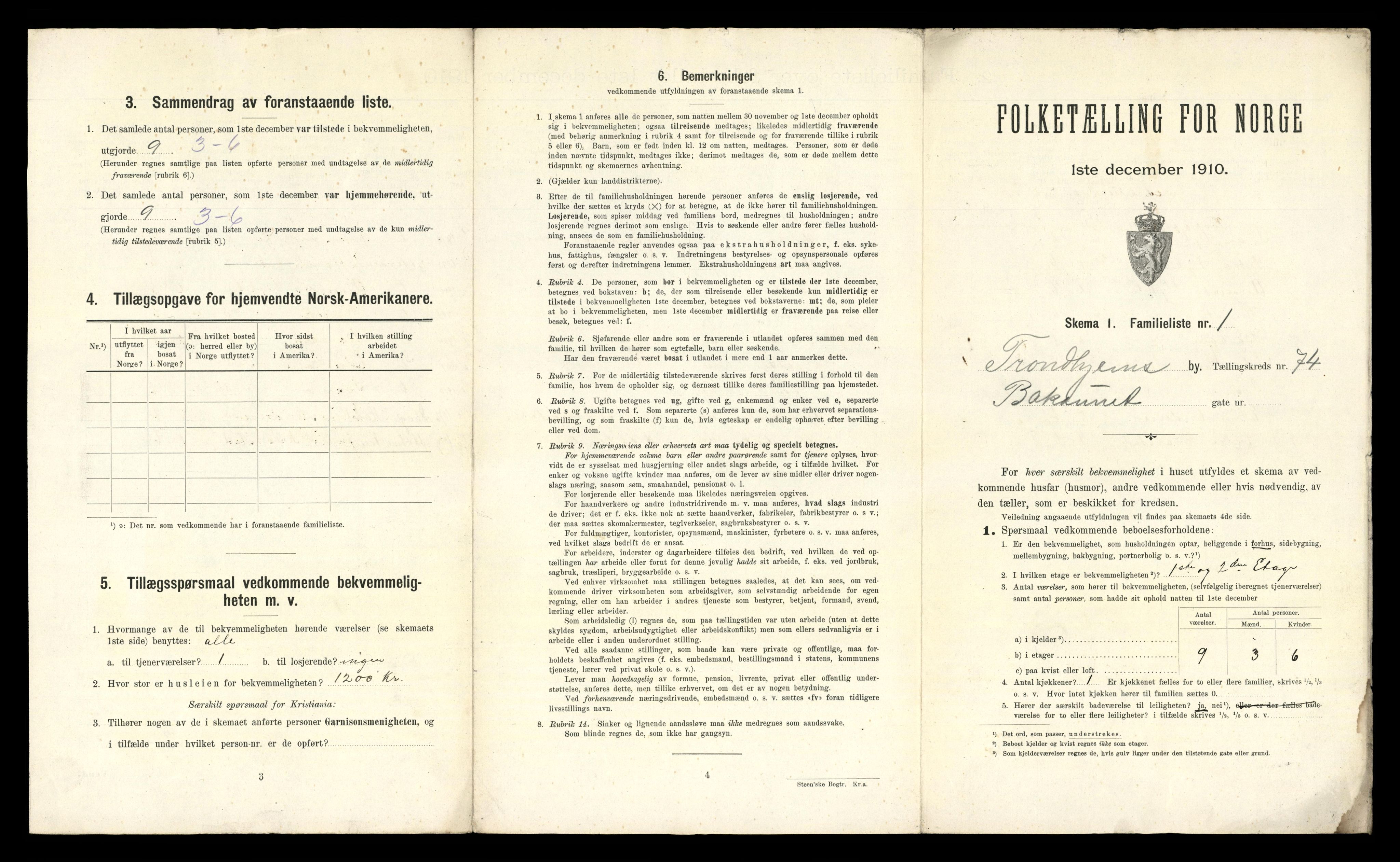 RA, 1910 census for Trondheim, 1910, p. 22399