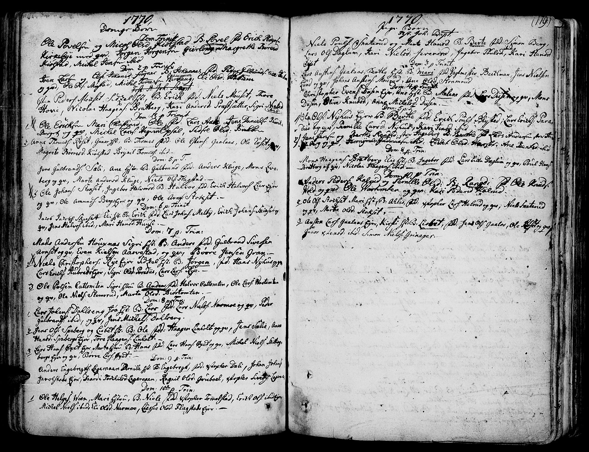 Vang prestekontor, Hedmark, AV/SAH-PREST-008/H/Ha/Haa/L0003: Parish register (official) no. 3, 1734-1809, p. 179